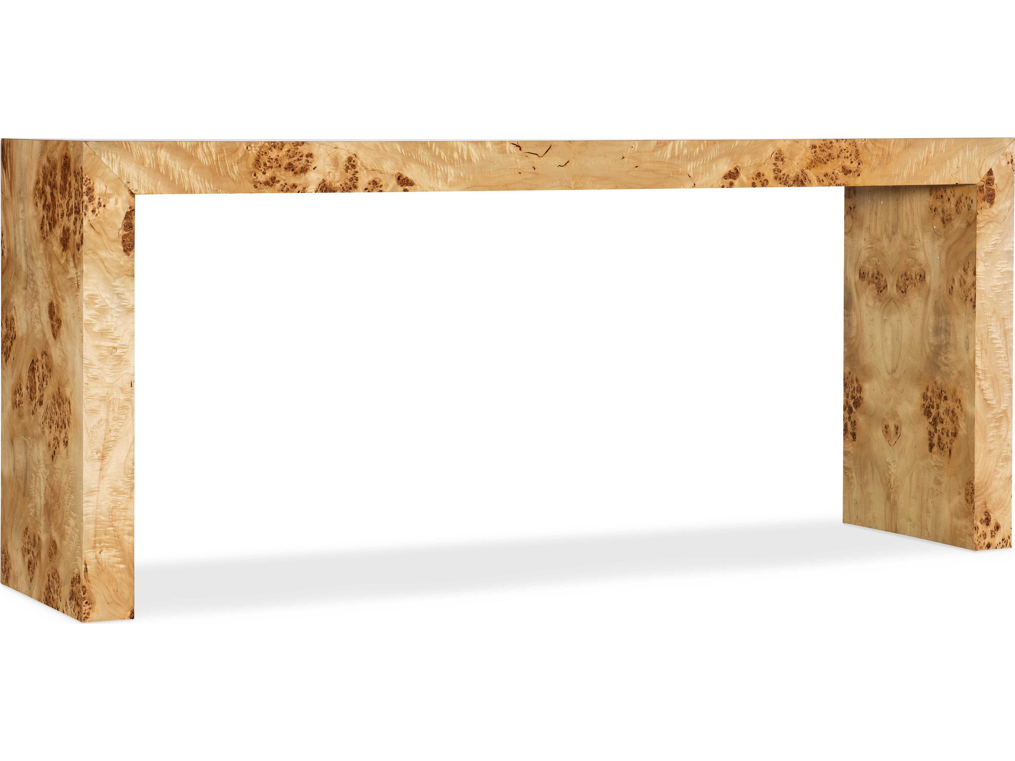 Hooker Furniture Auberon Rectangular Wood Light Natural Burl Console Table