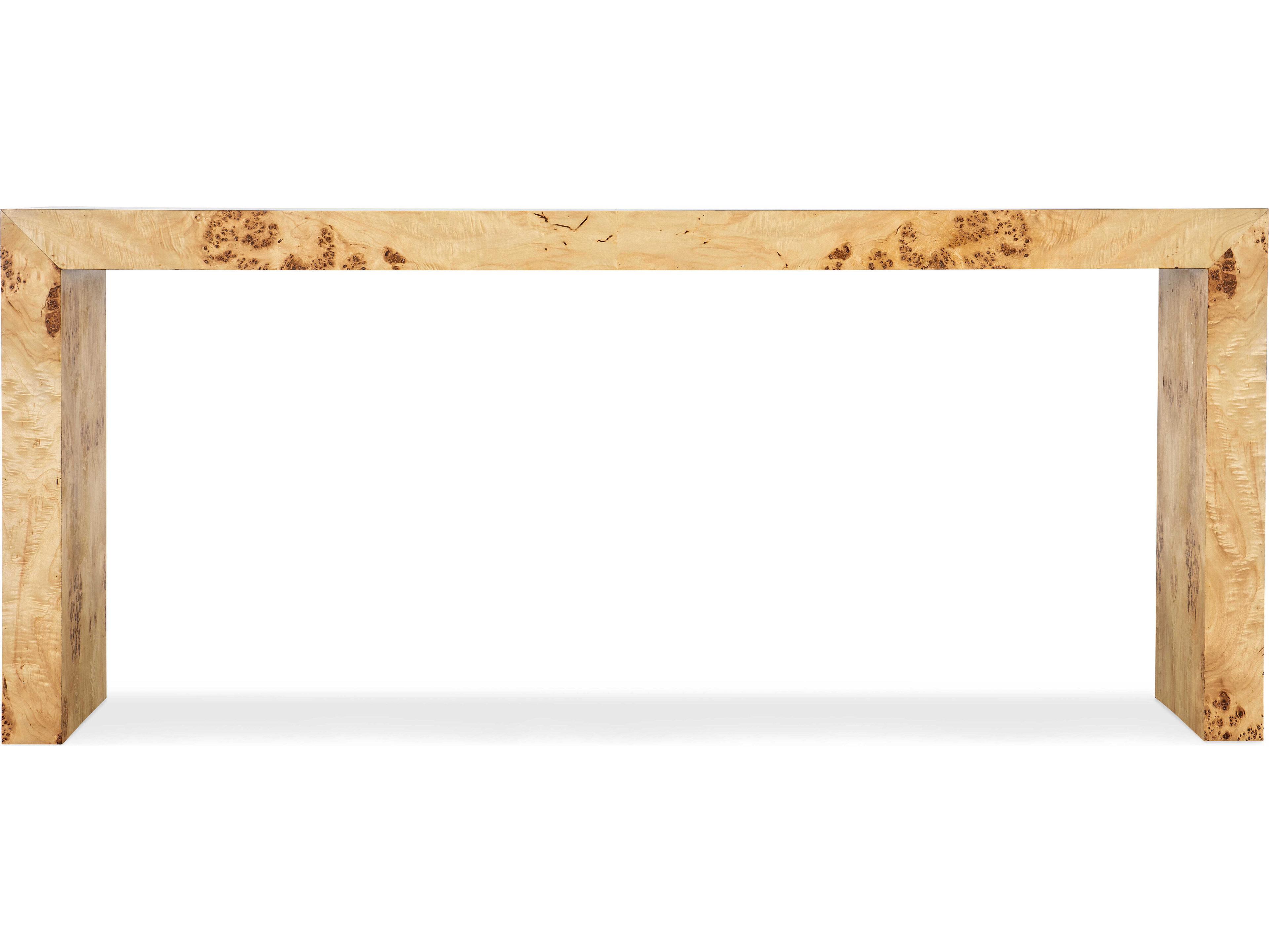 Hooker Furniture Auberon Rectangular Wood Light Natural Burl Console Table