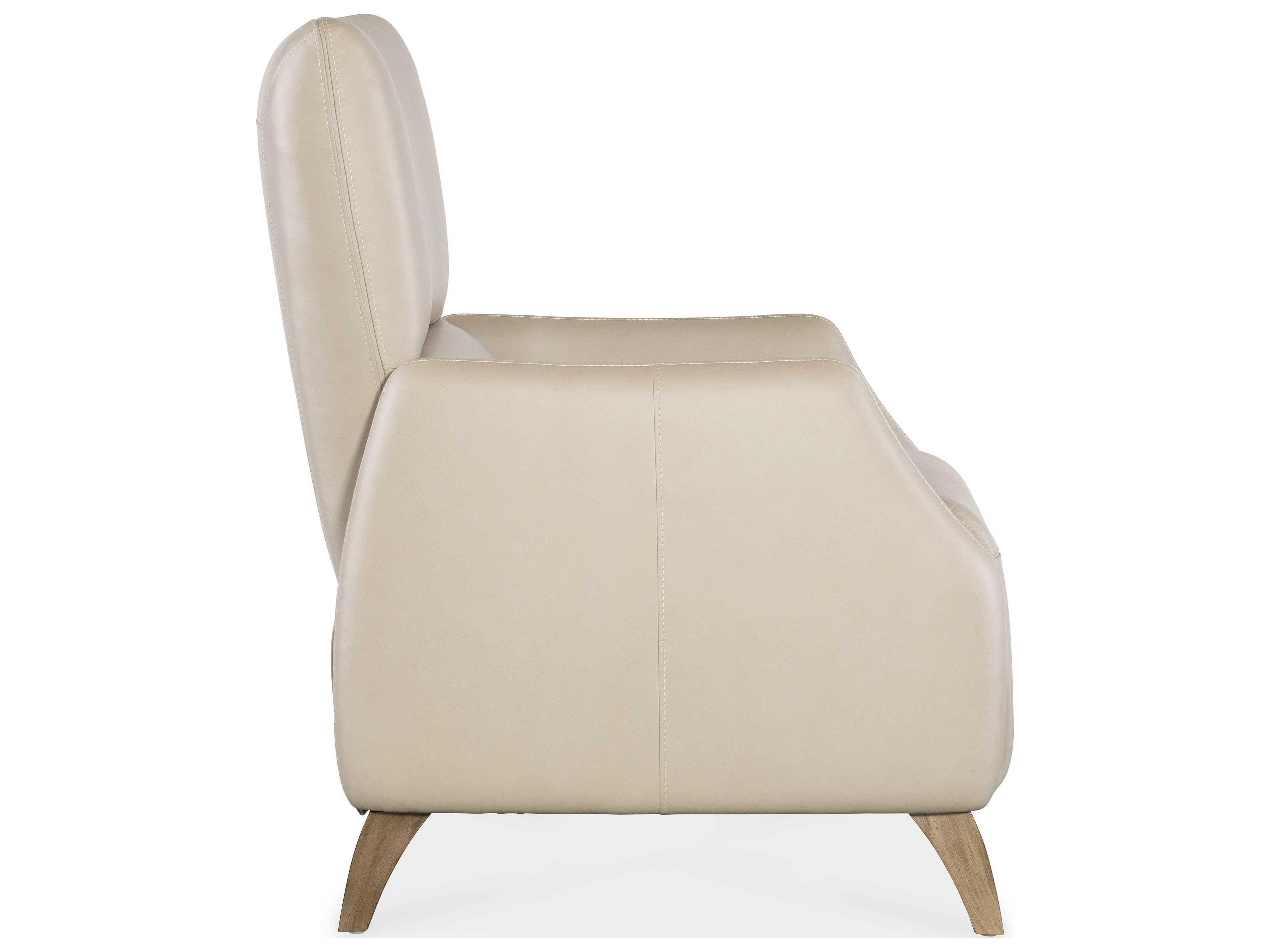 Hooker Furniture Apollo Mineral Light Wood White Leather Recliner