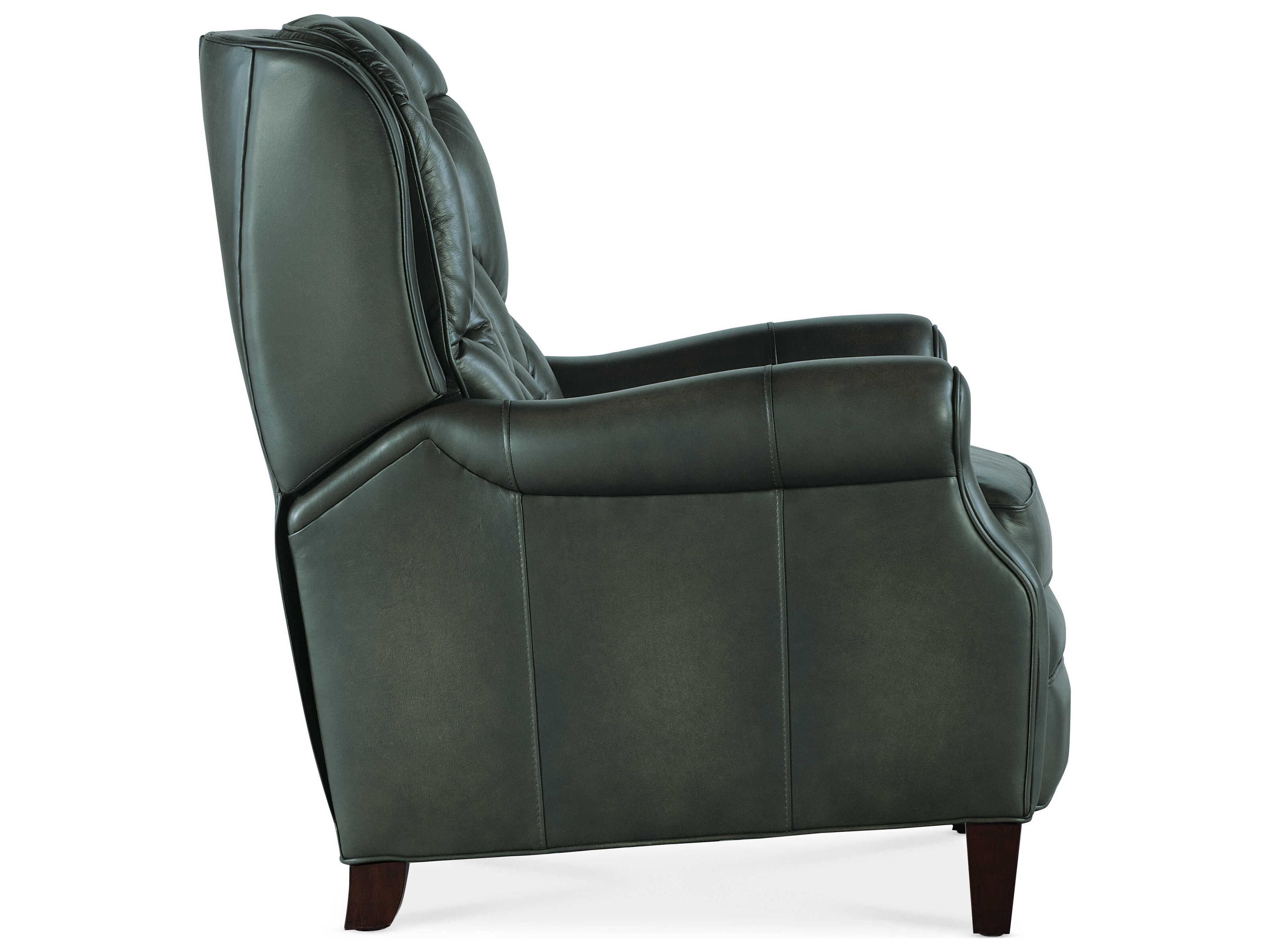 Hooker Furniture Rc Palmer Dark Wood Green Leather Recliner