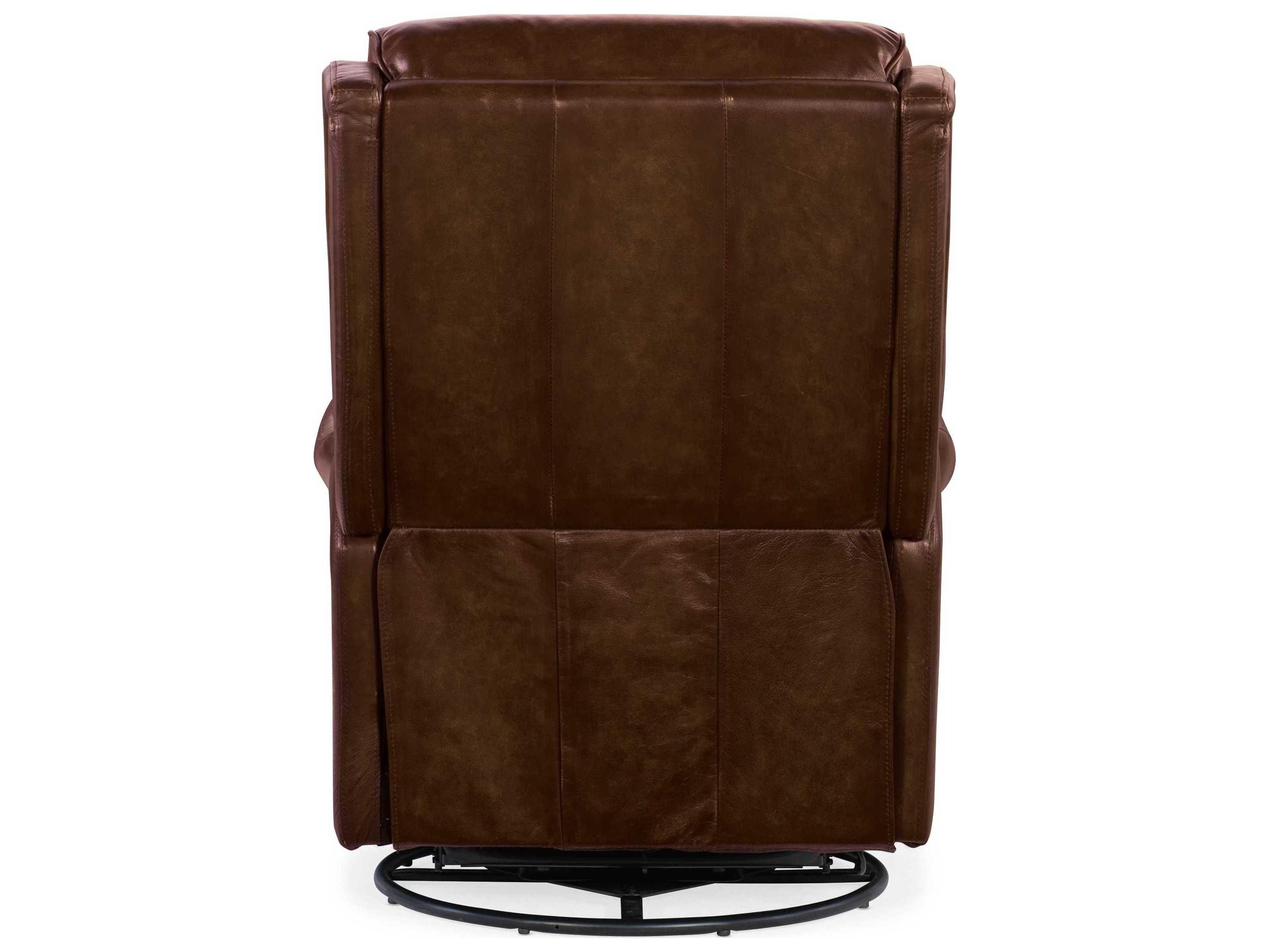Luxecor Stark Power Swivel Glider Brindisi San Marco Brown Leather Recliner