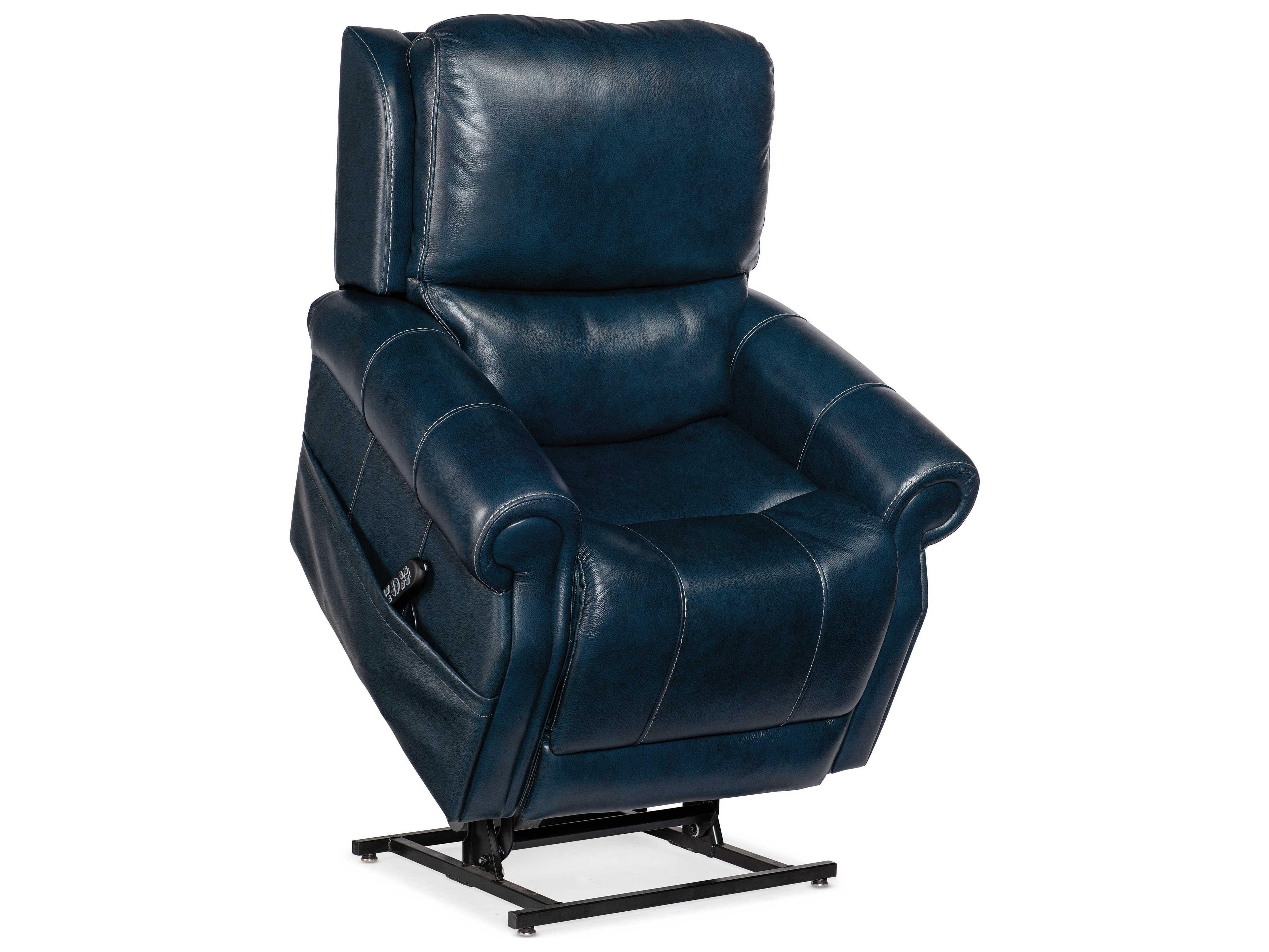Hooker Furniture Eisley Power Sorrento Night Seas Blue Leather Recliner
