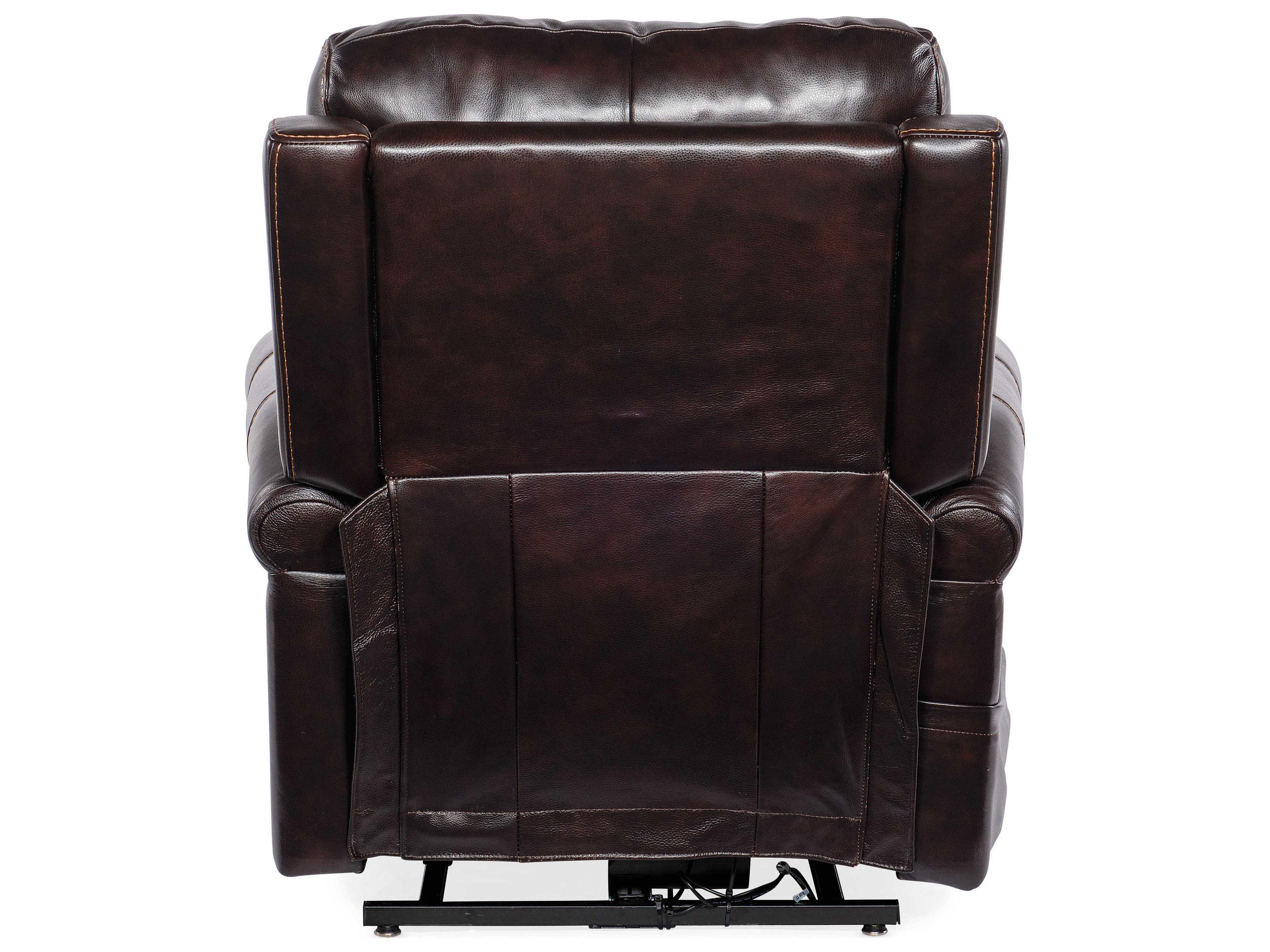 Hooker Furniture Eisley Power Maddison Walnut Brown Leather Recliner