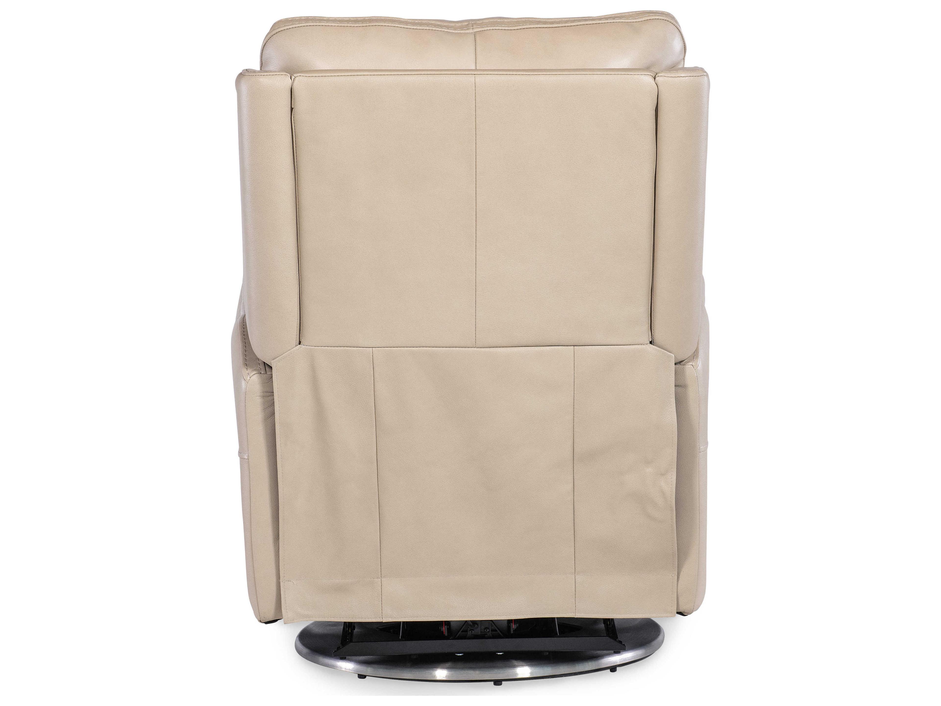 Luxecor Soiree Zero Gravity Maverick Ivory Beige Leather Recliner with Power Headrest