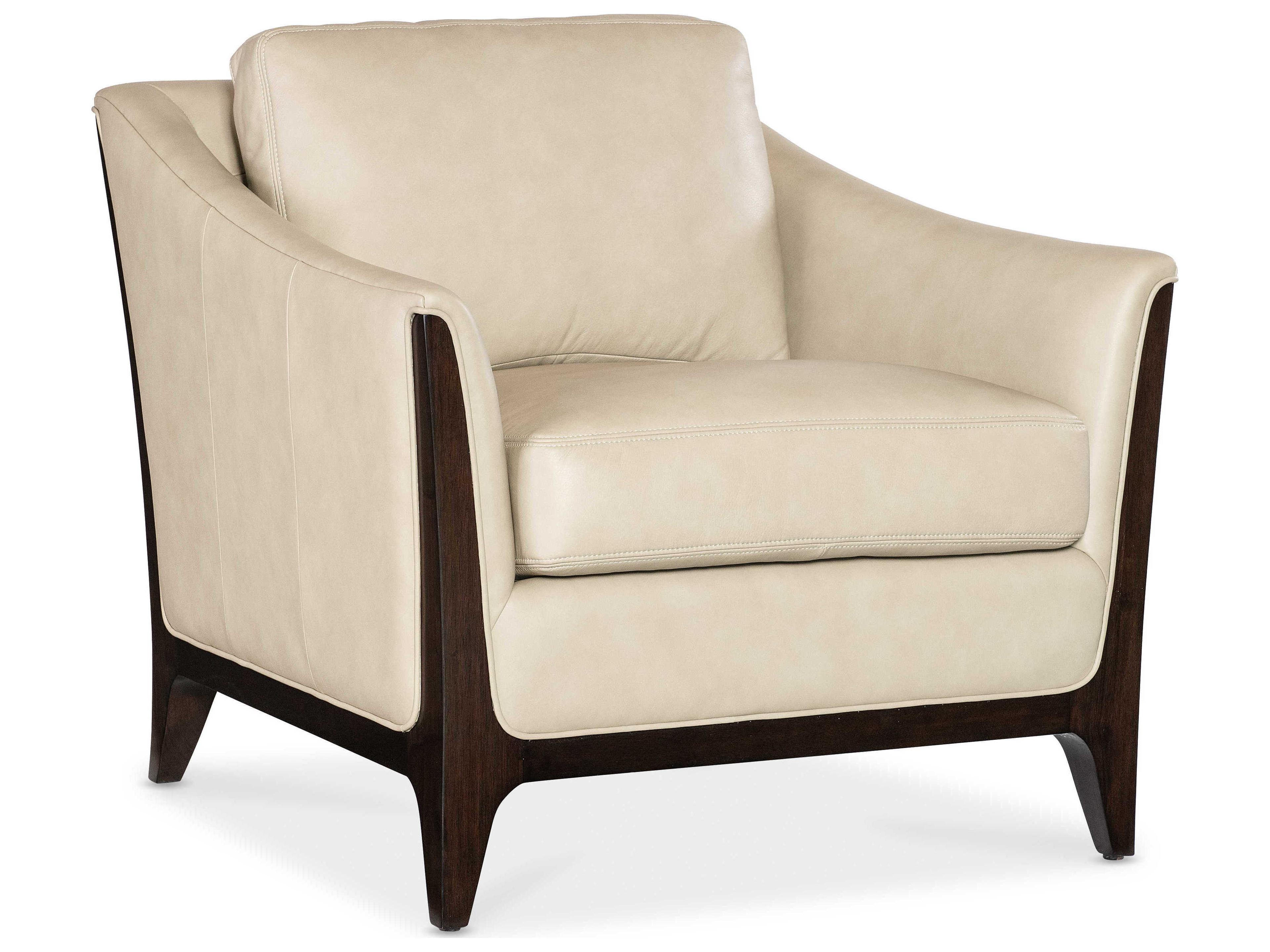 Sophia Beige Leather Accent Chair