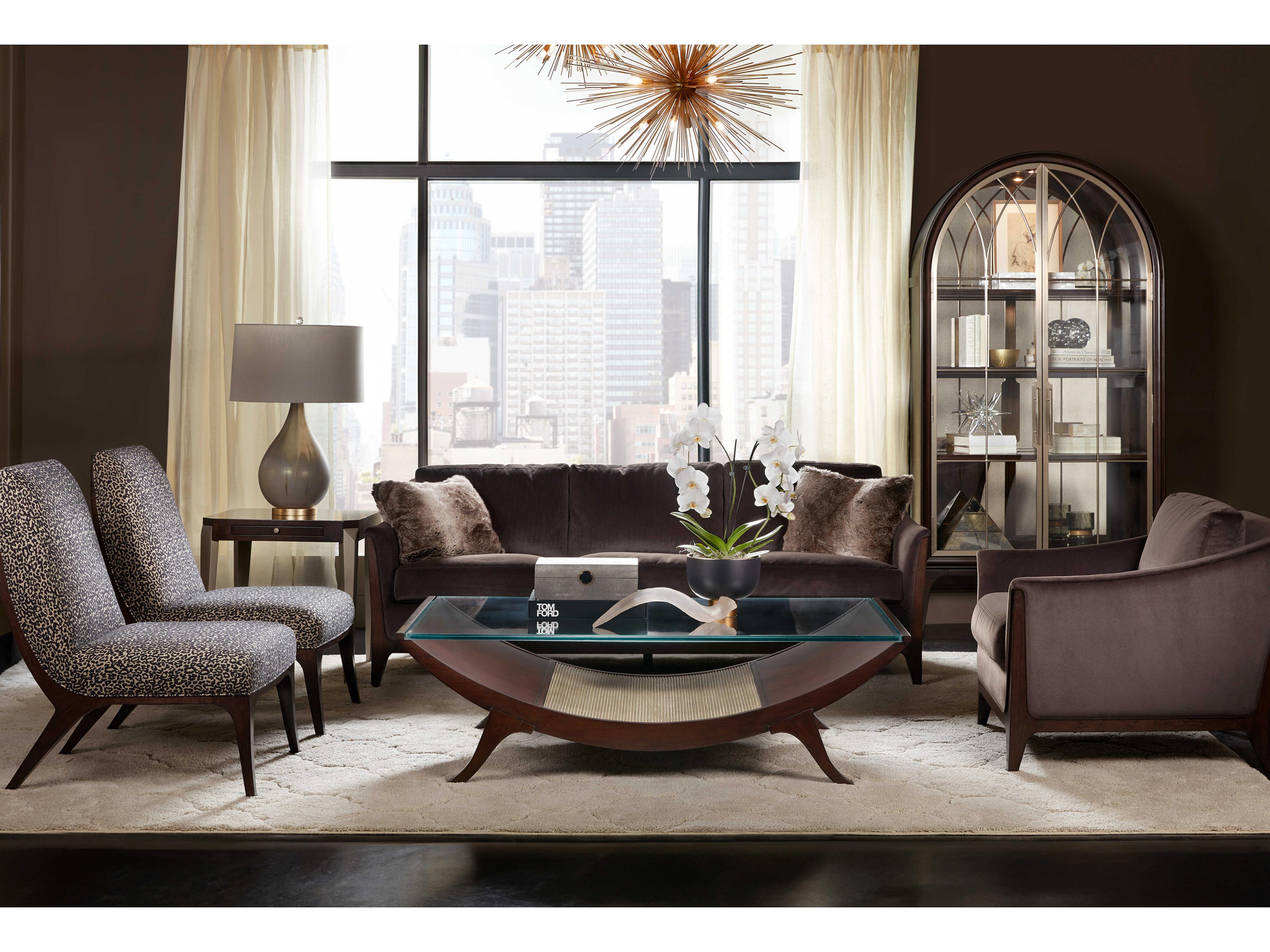 Luxecor Heritage Brown Upholstered Sofa