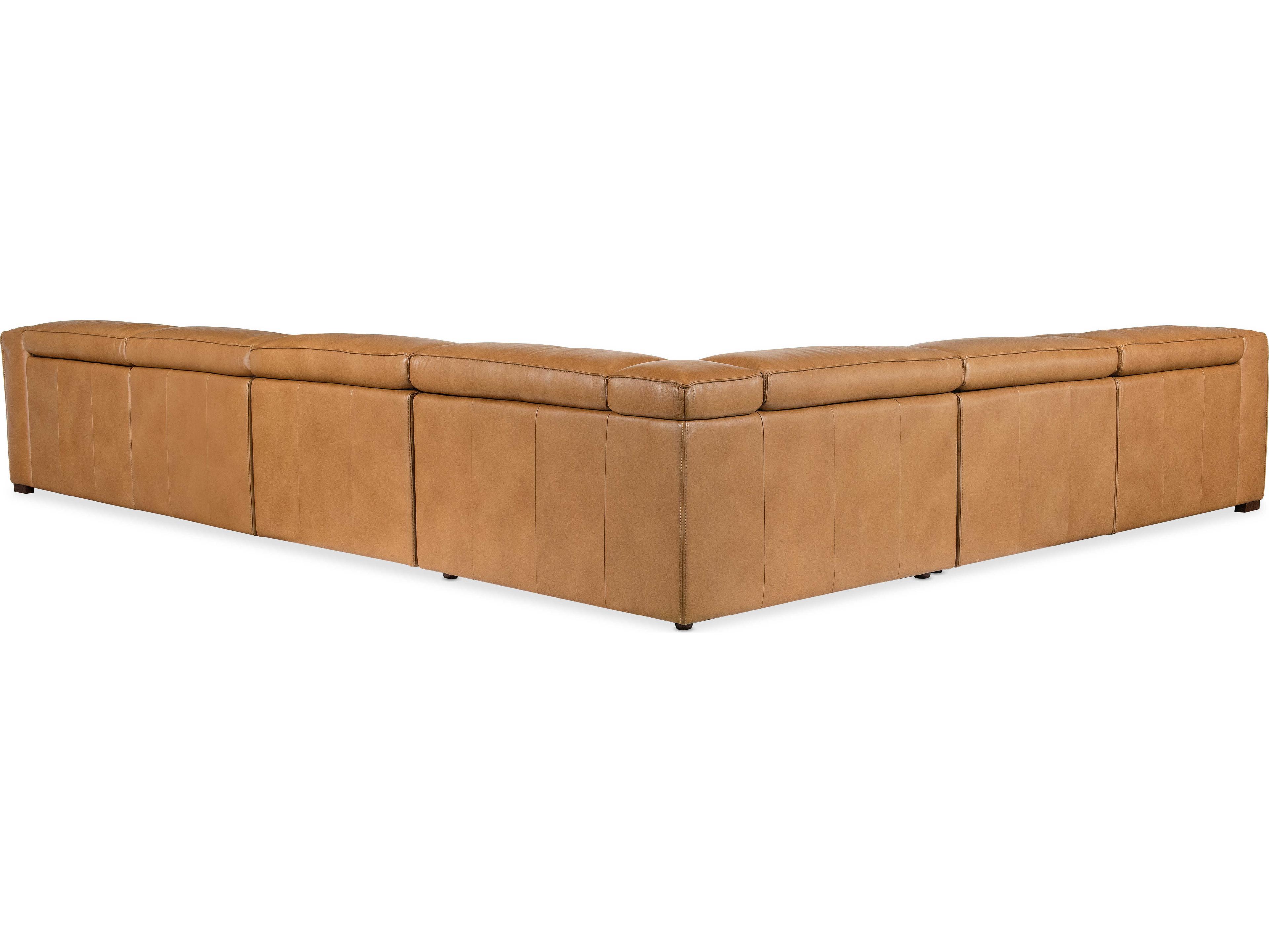 Hooker Furniture Fresco Brown Leather Sectional Sofa