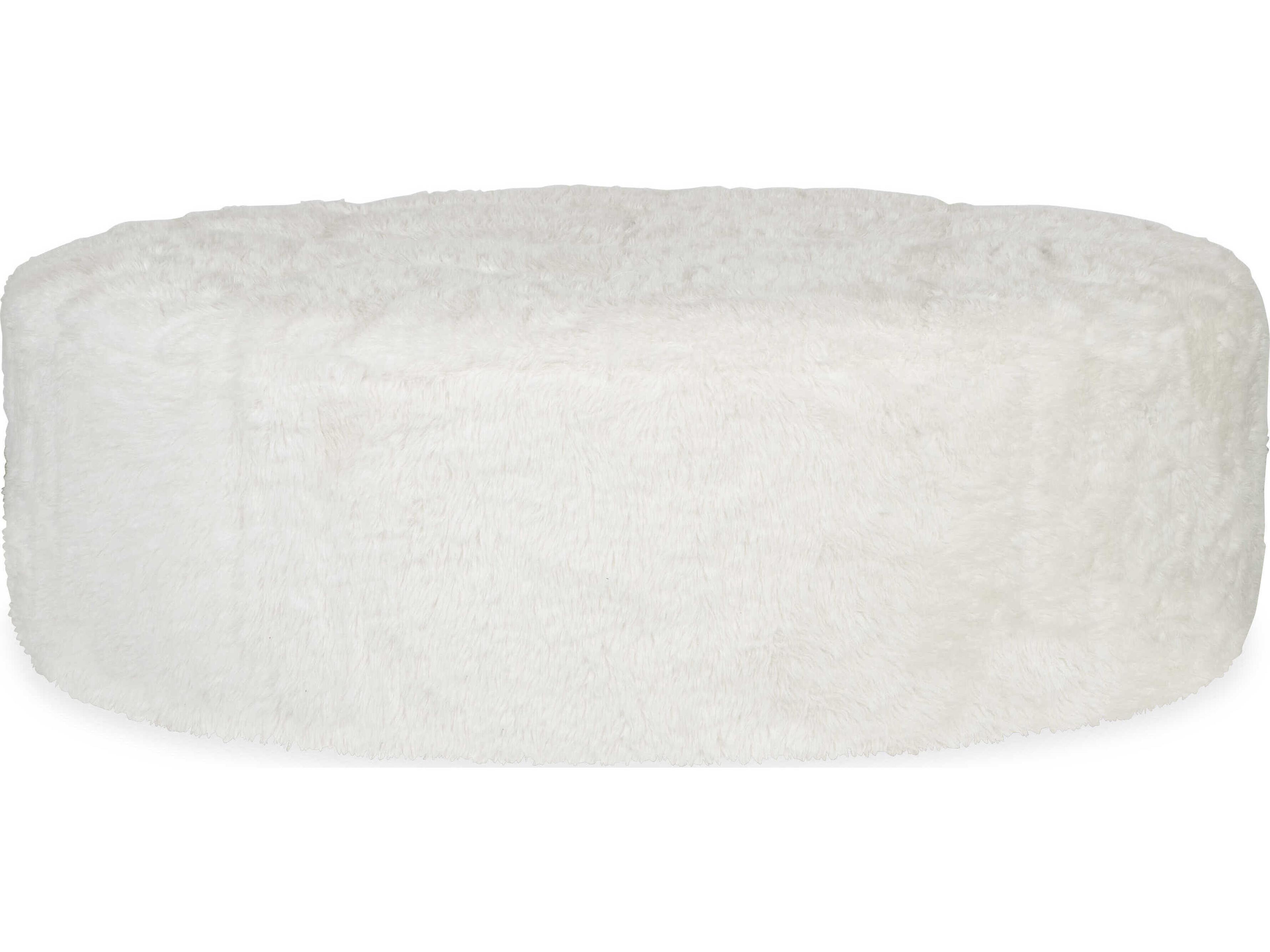 Ss White Upholstered Ottoman