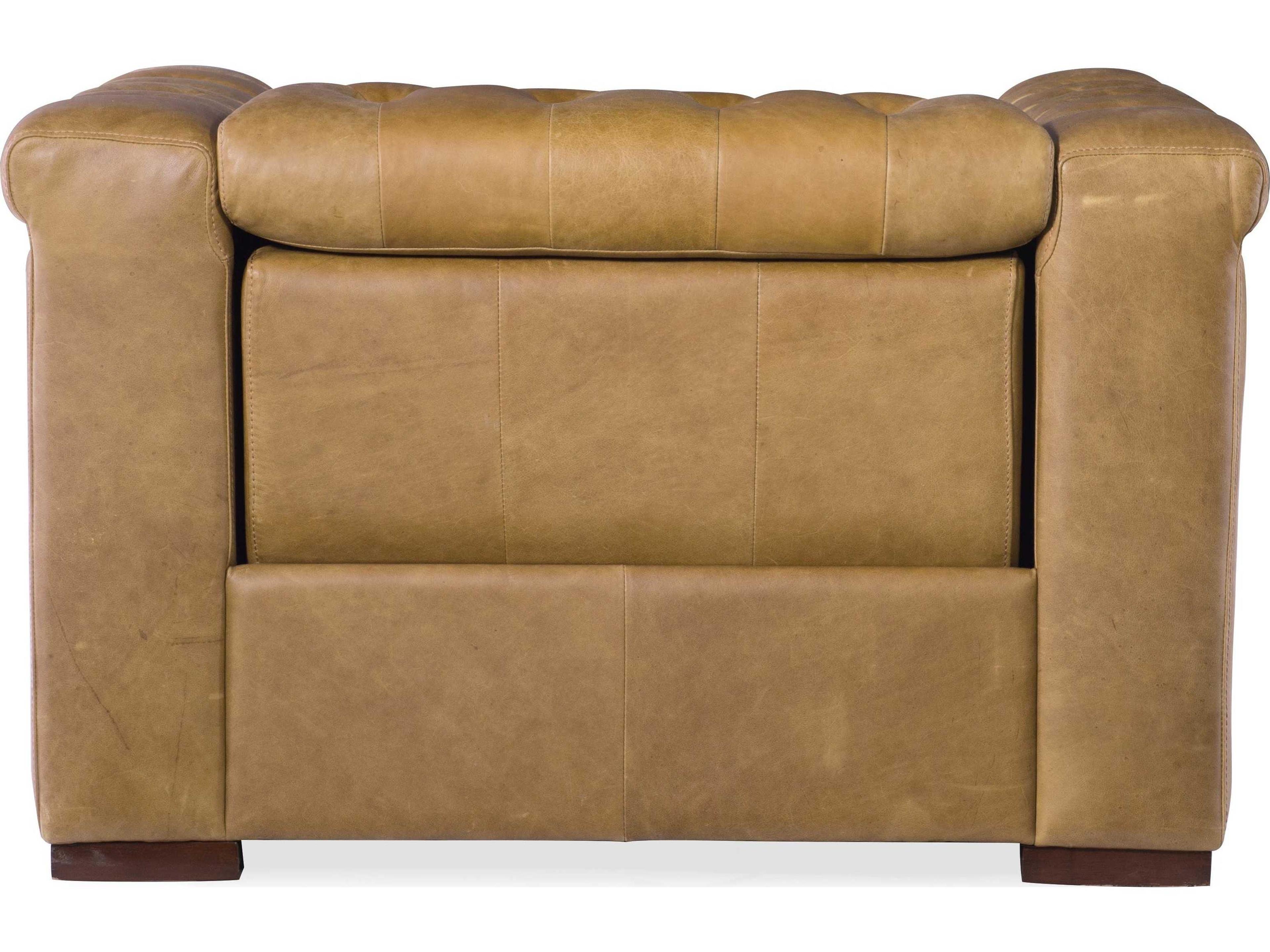 Hooker Furniture Savion Power Motion Dark Wood Brown Leather Recliner