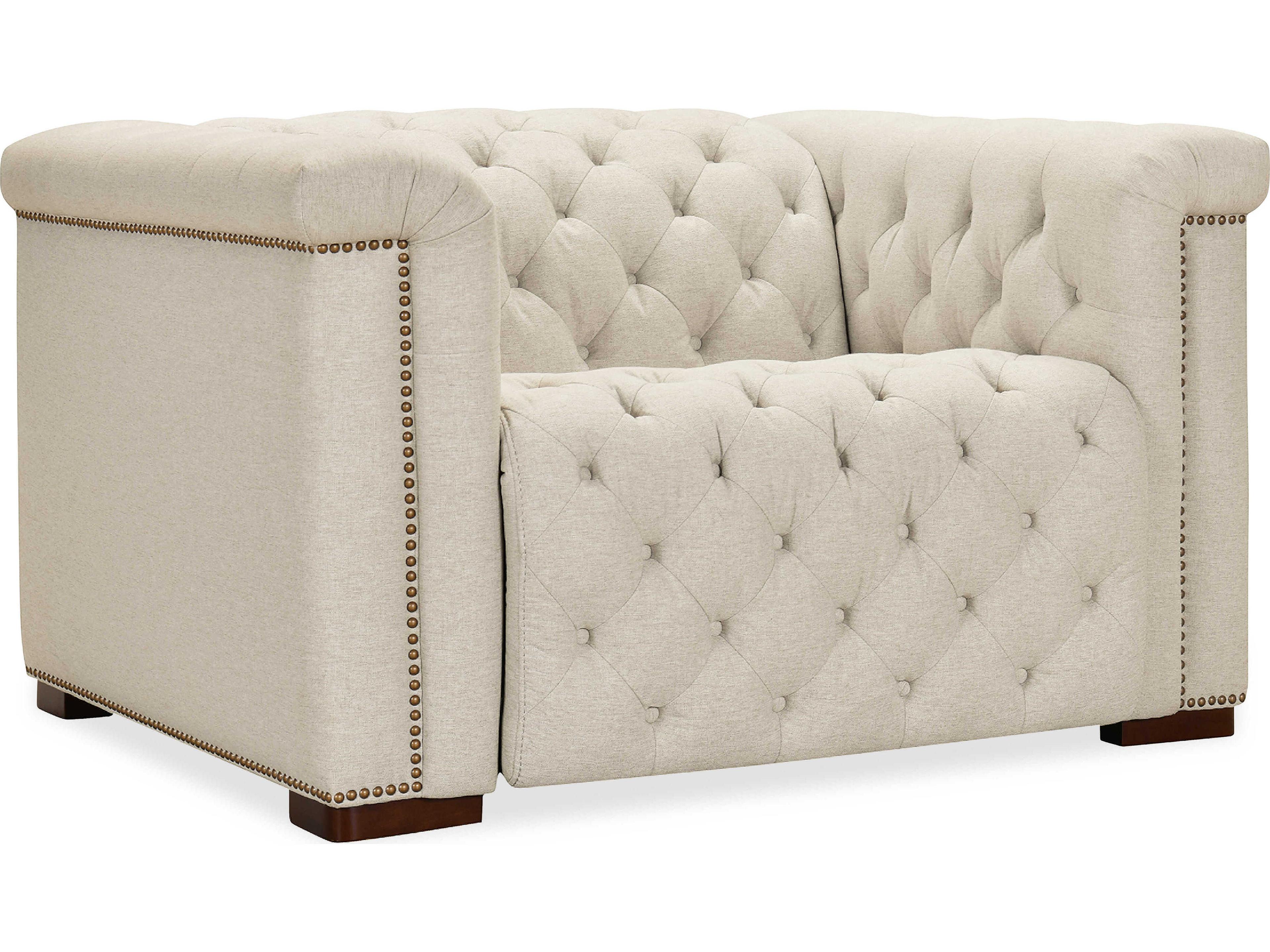 Ss Dark Wood Beige Upholstered Recliner