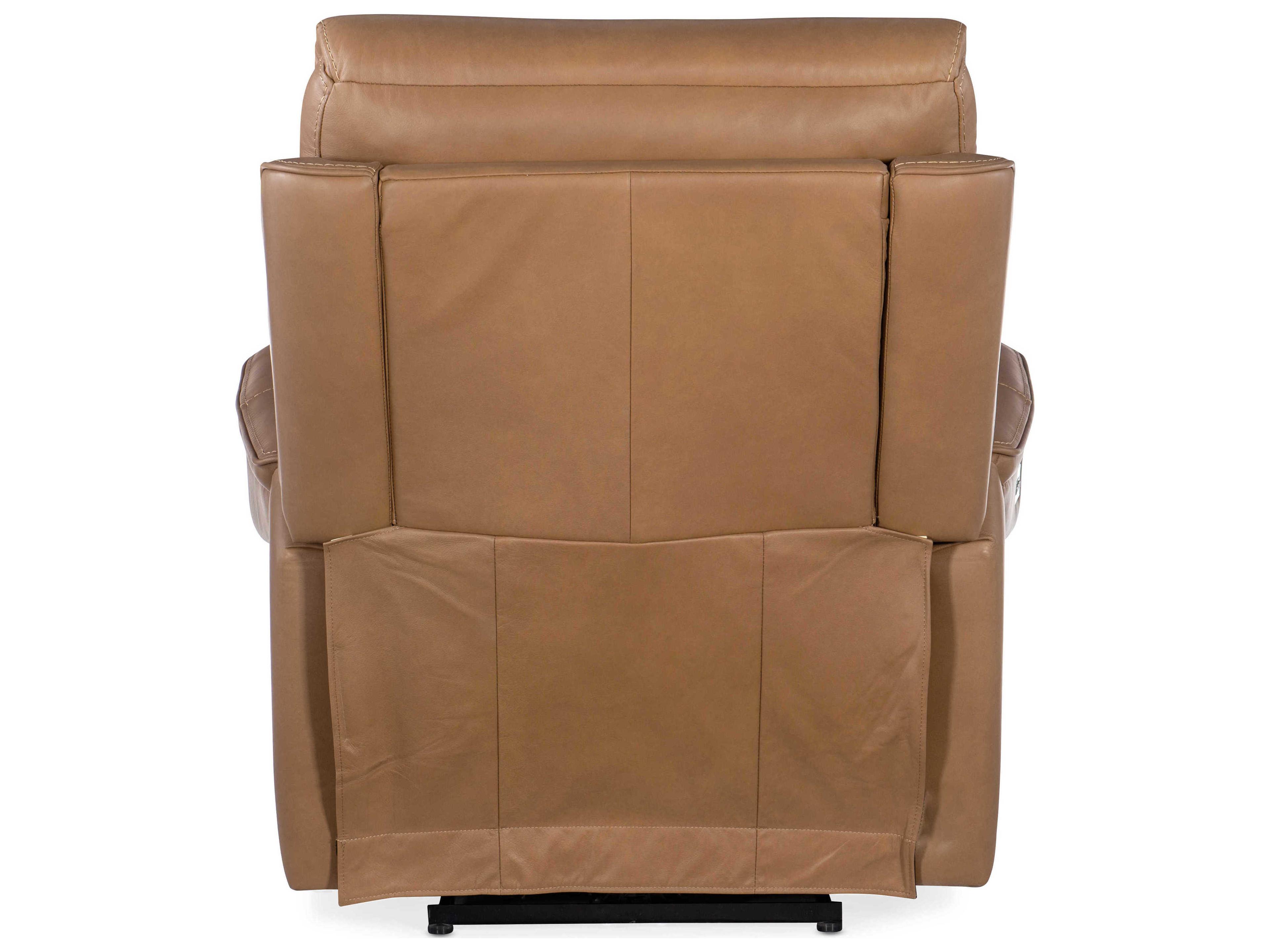 Hooker Furniture Lyra Zero Gravity Power Sahara Sandalwood Brown Leather Recliner with Headrest