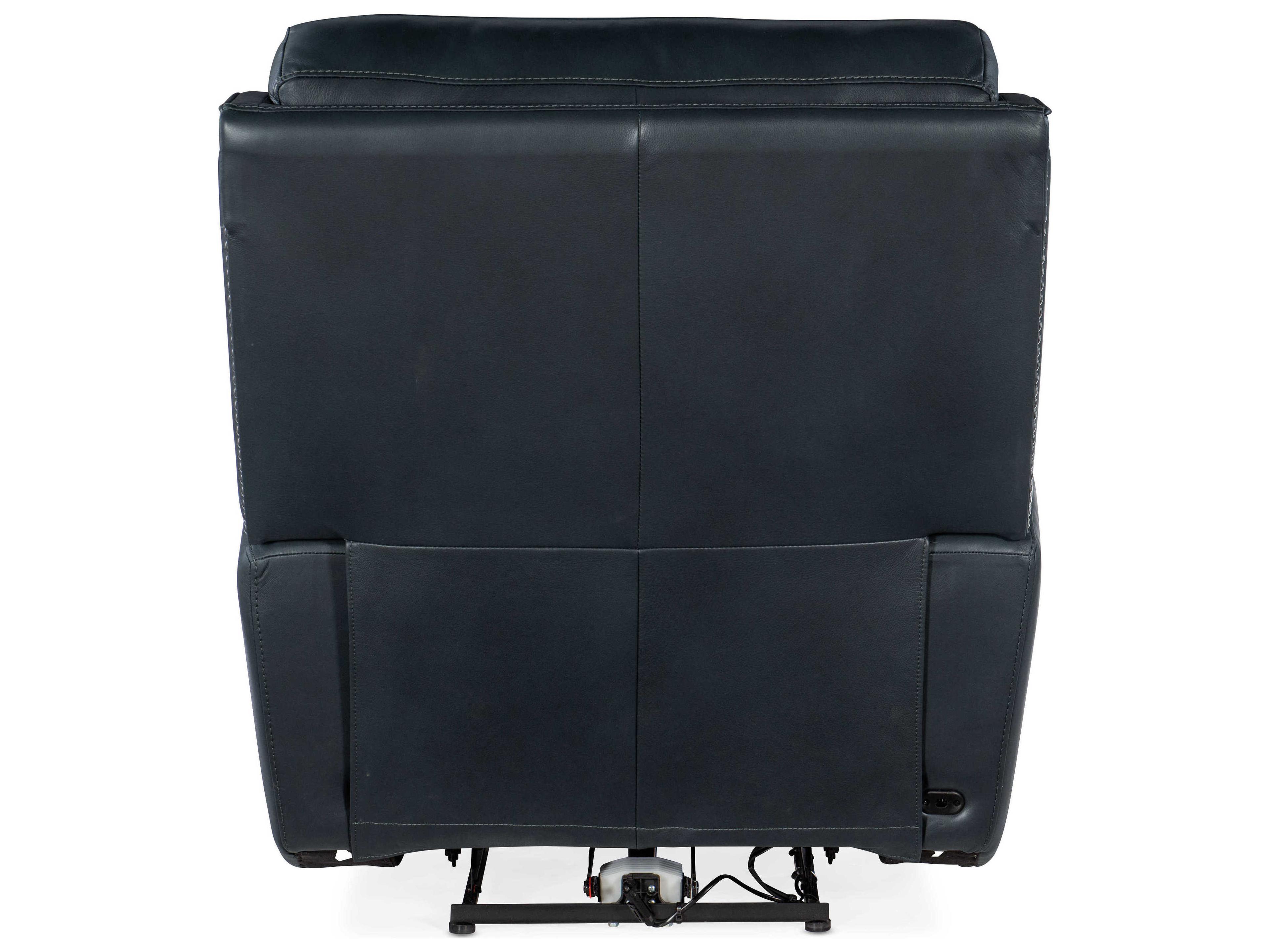 Hooker Furniture Ruthe Zero Gravity Power Salvo Denim Black Leather Recliner with Headrest