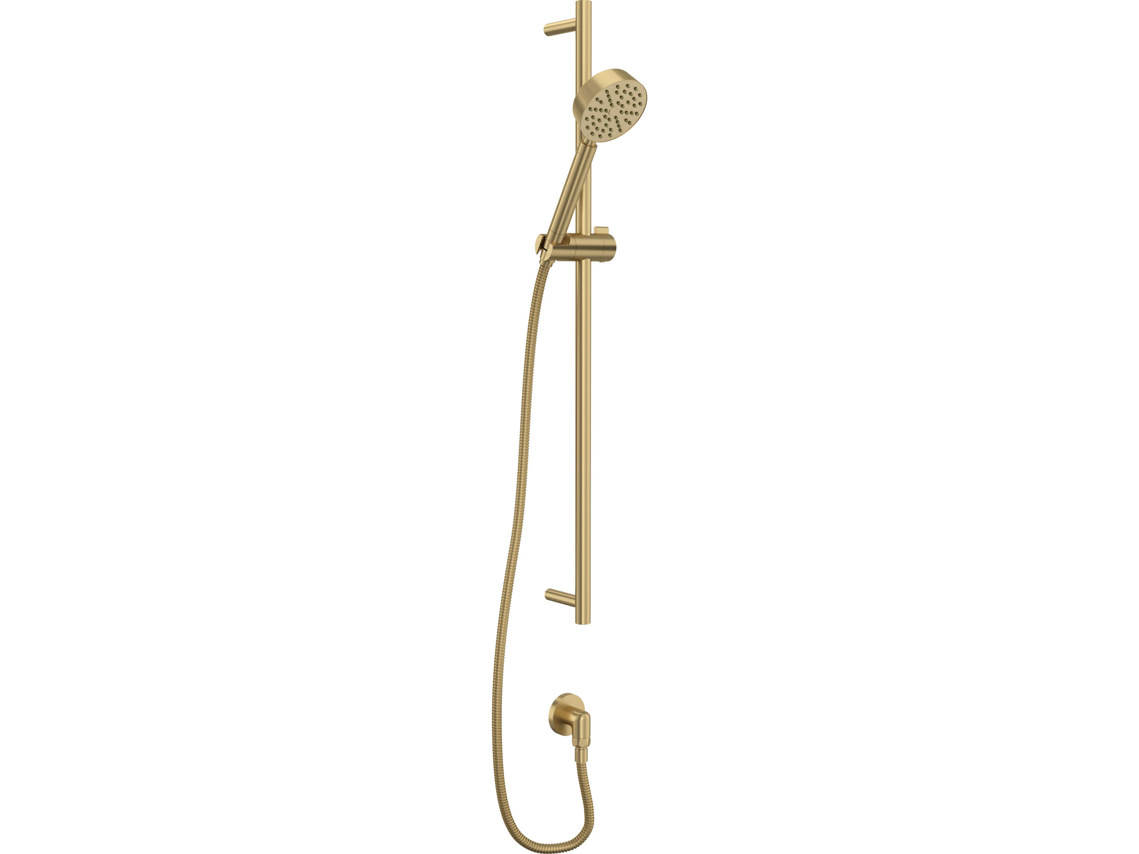Antique Gold Handshower Set With 31" Slide Bar and Single Function Handshower