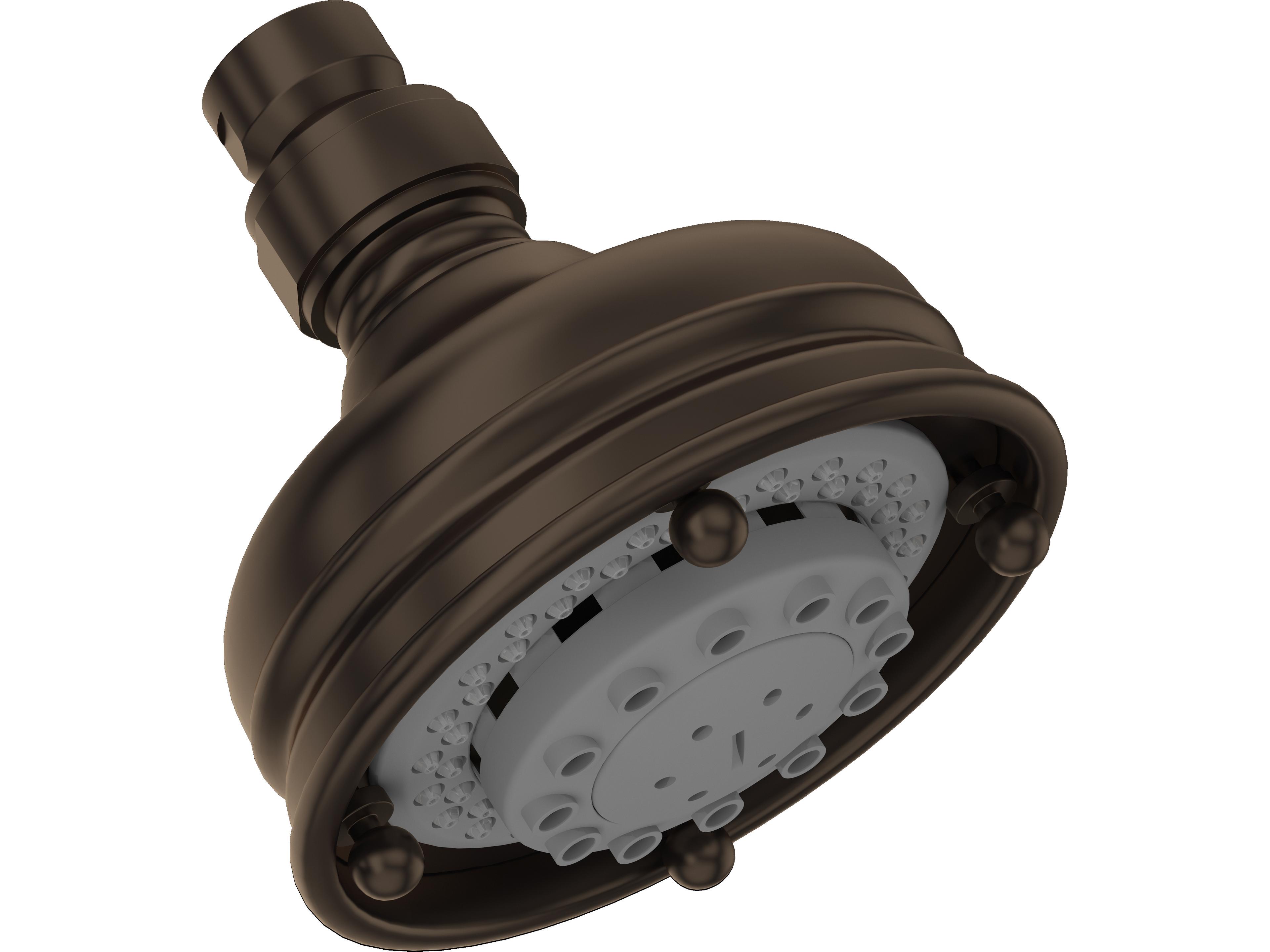 Tuscan Brass Three Function 4" Showerhead