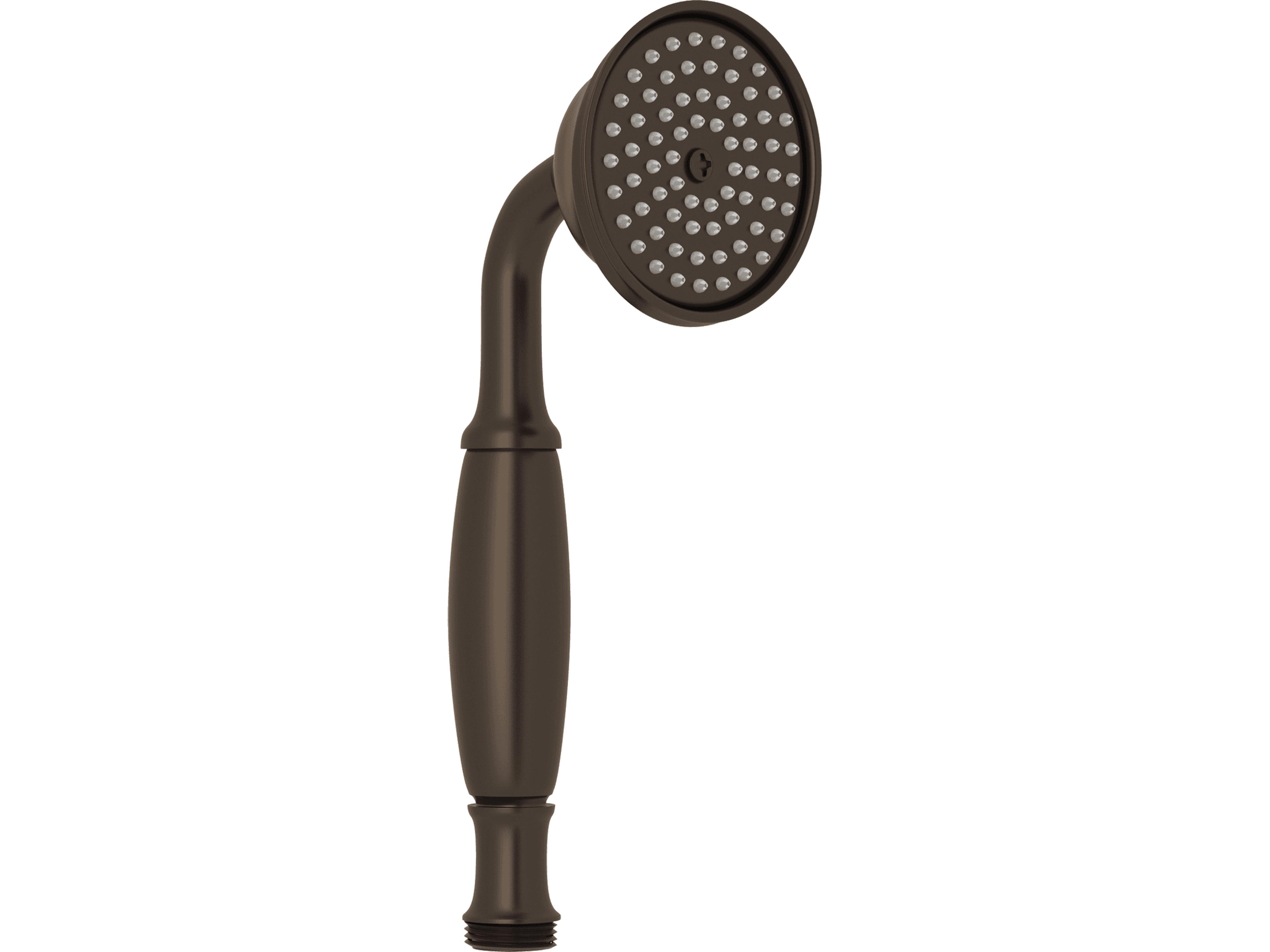 Tuscan Brass Single Function Straight Handshower With Easy Clean Anti-Cal Spray Pattern
