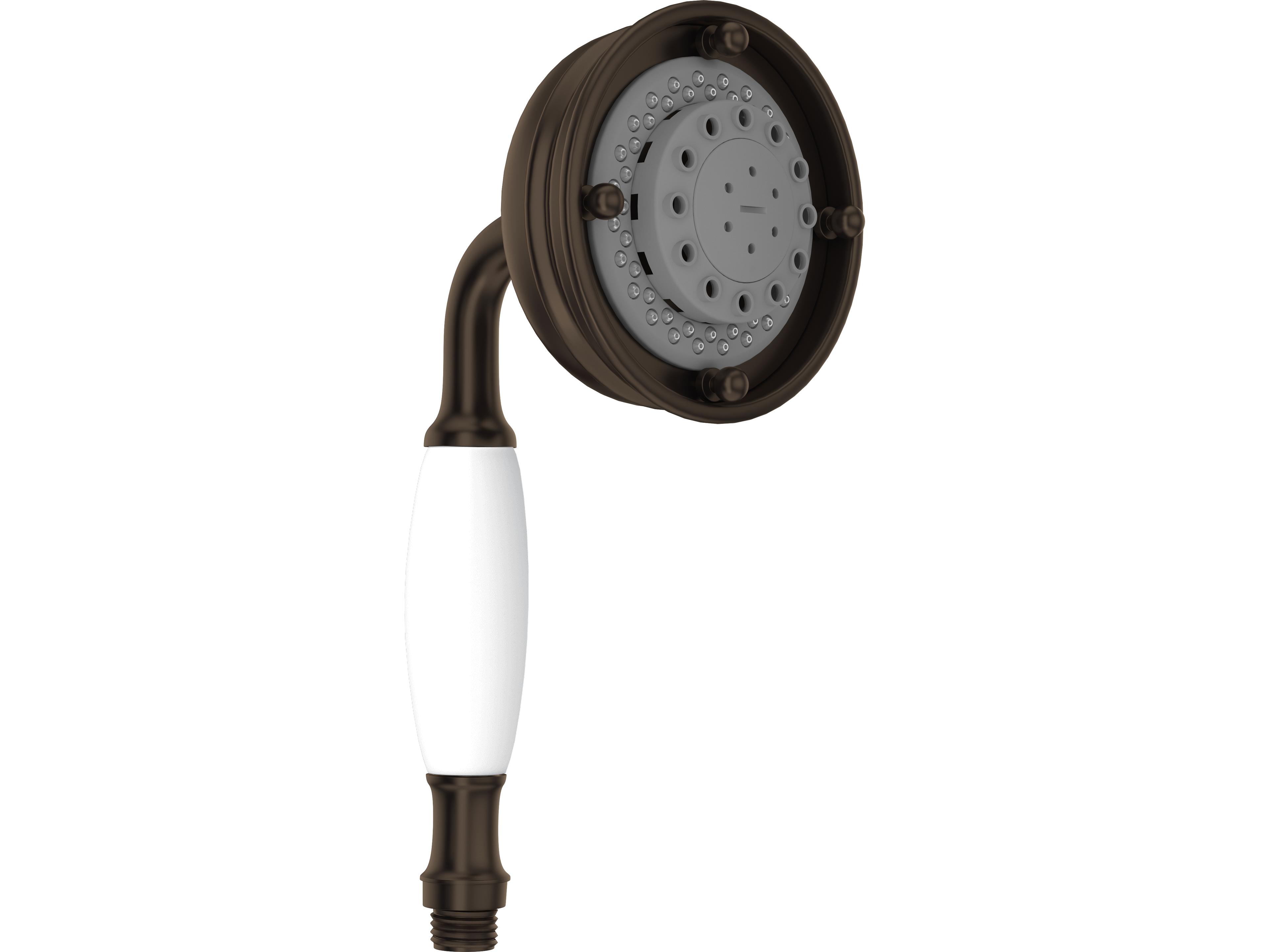 Tuscan Brass Three Function Five Jet Straight Classic Handshower