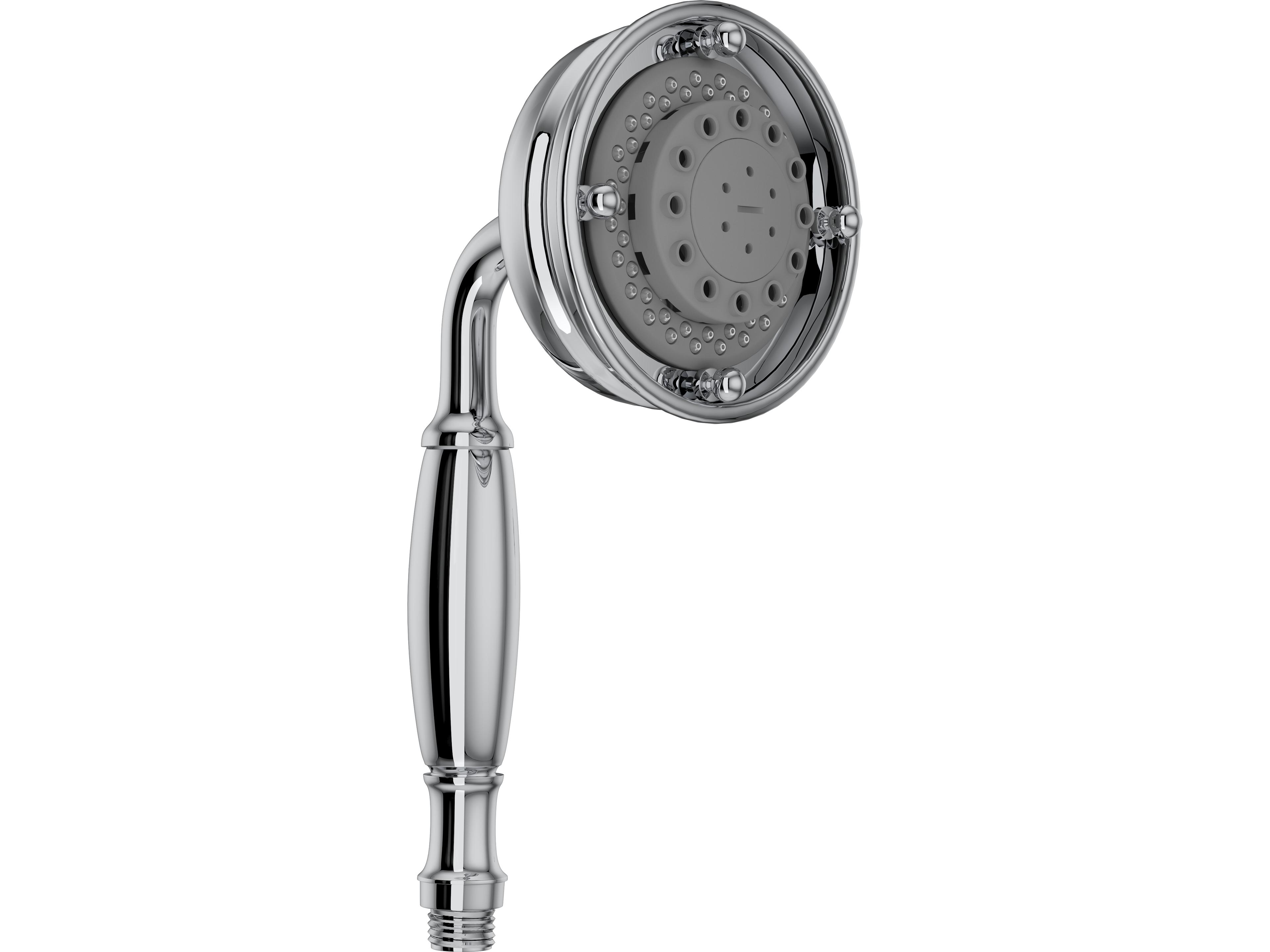 Polished Chrome Three Function Five Jet Straight Classic Handshower