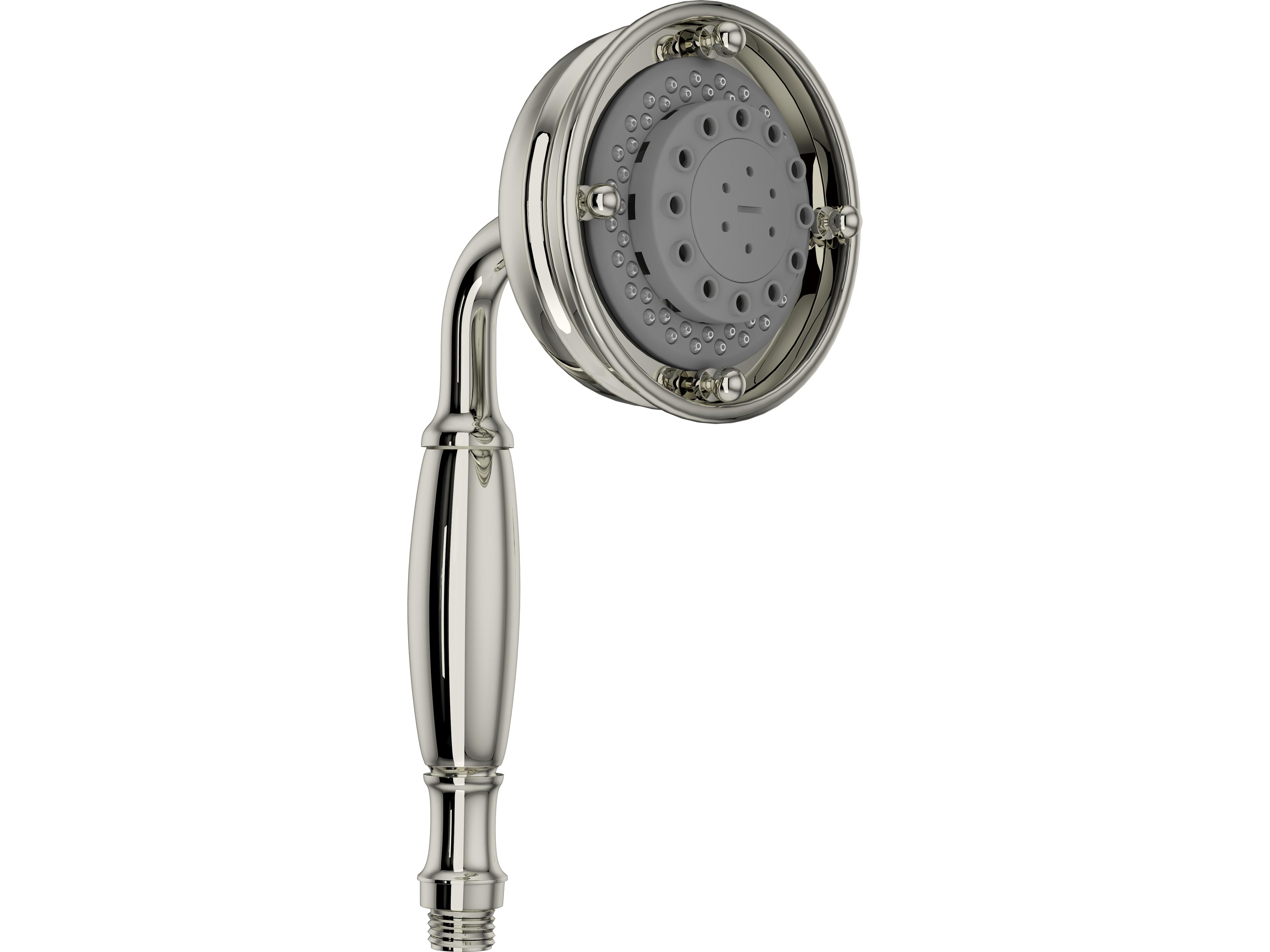 Polished Nickel Three Function Five Jet Straight Classic Handshower