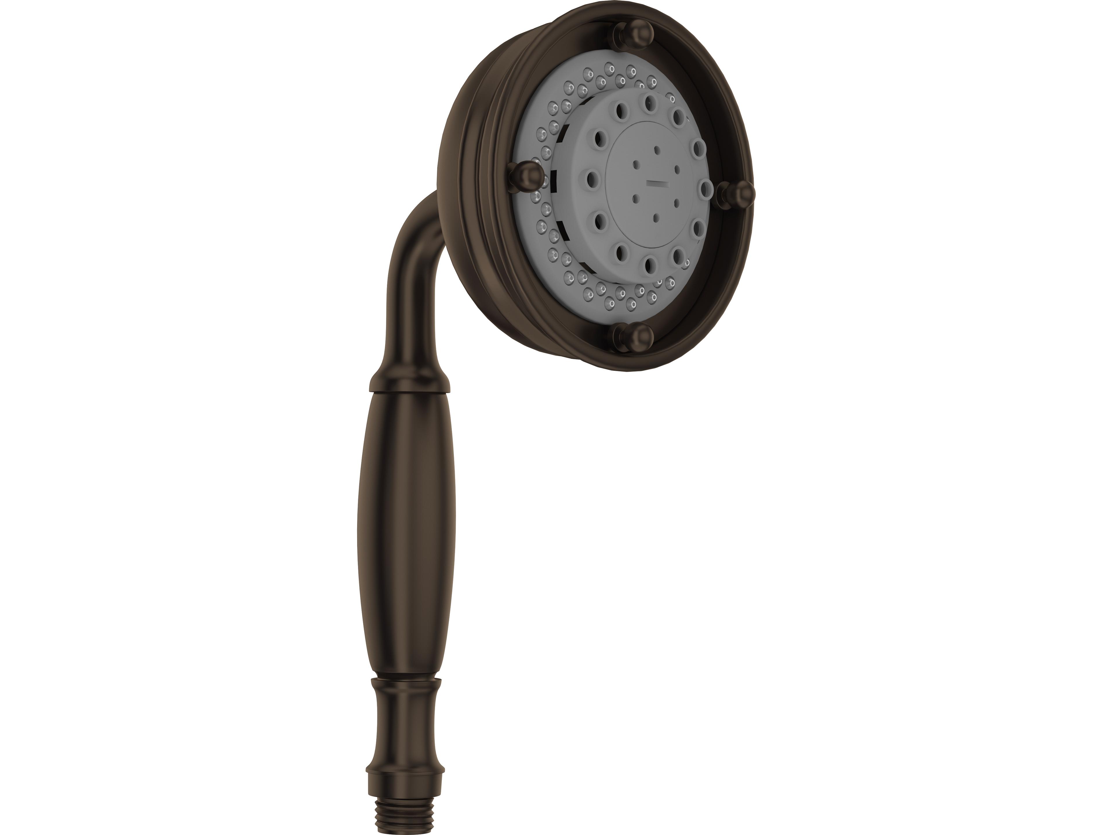 Tuscan Brass Three Function Five Jet Straight Classic Handshower