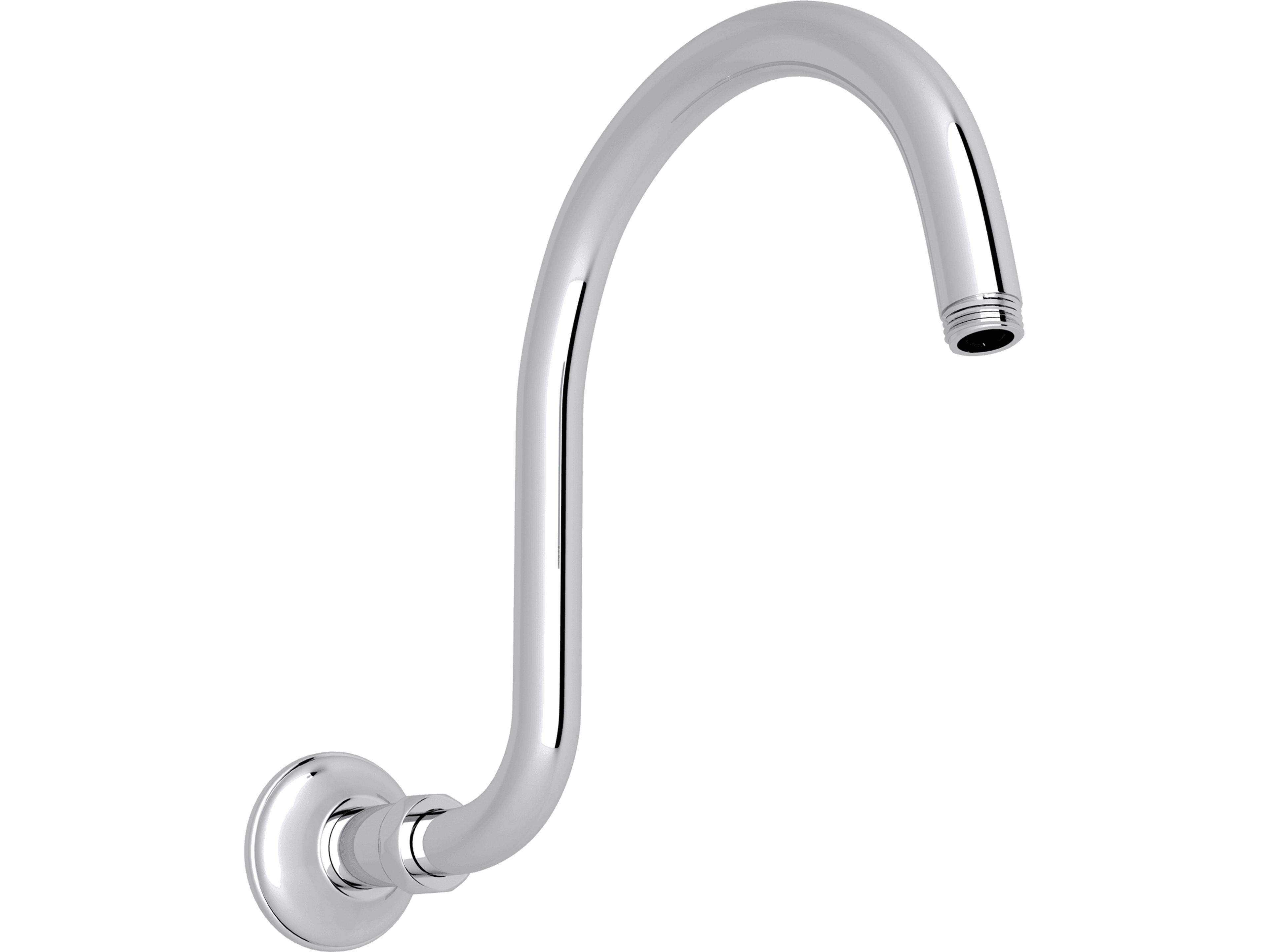 Wall Mounted Hook Shower Arm In Polished Chrome
