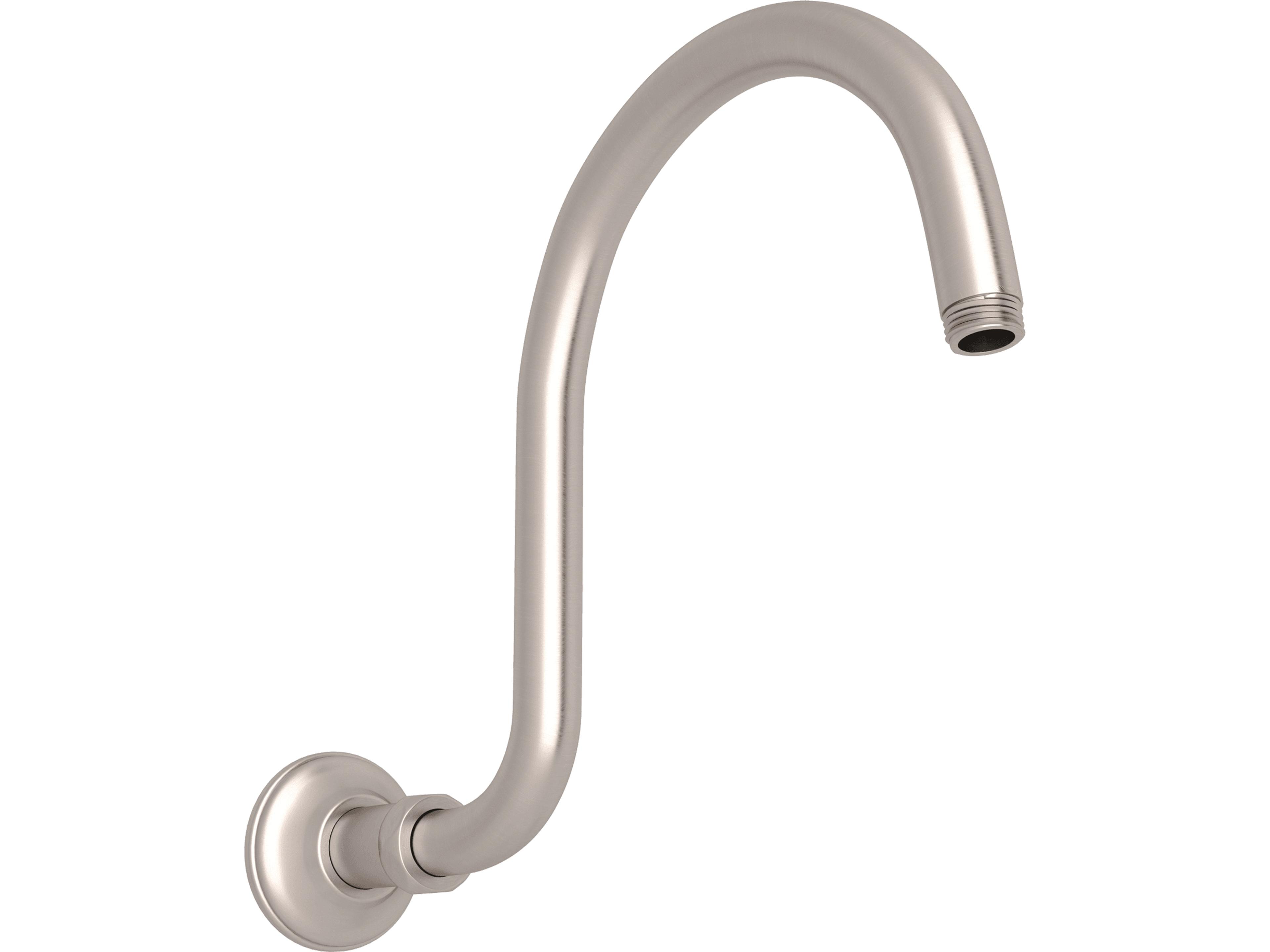 Wall Mounted Hook Shower Arm In Satin Nickel