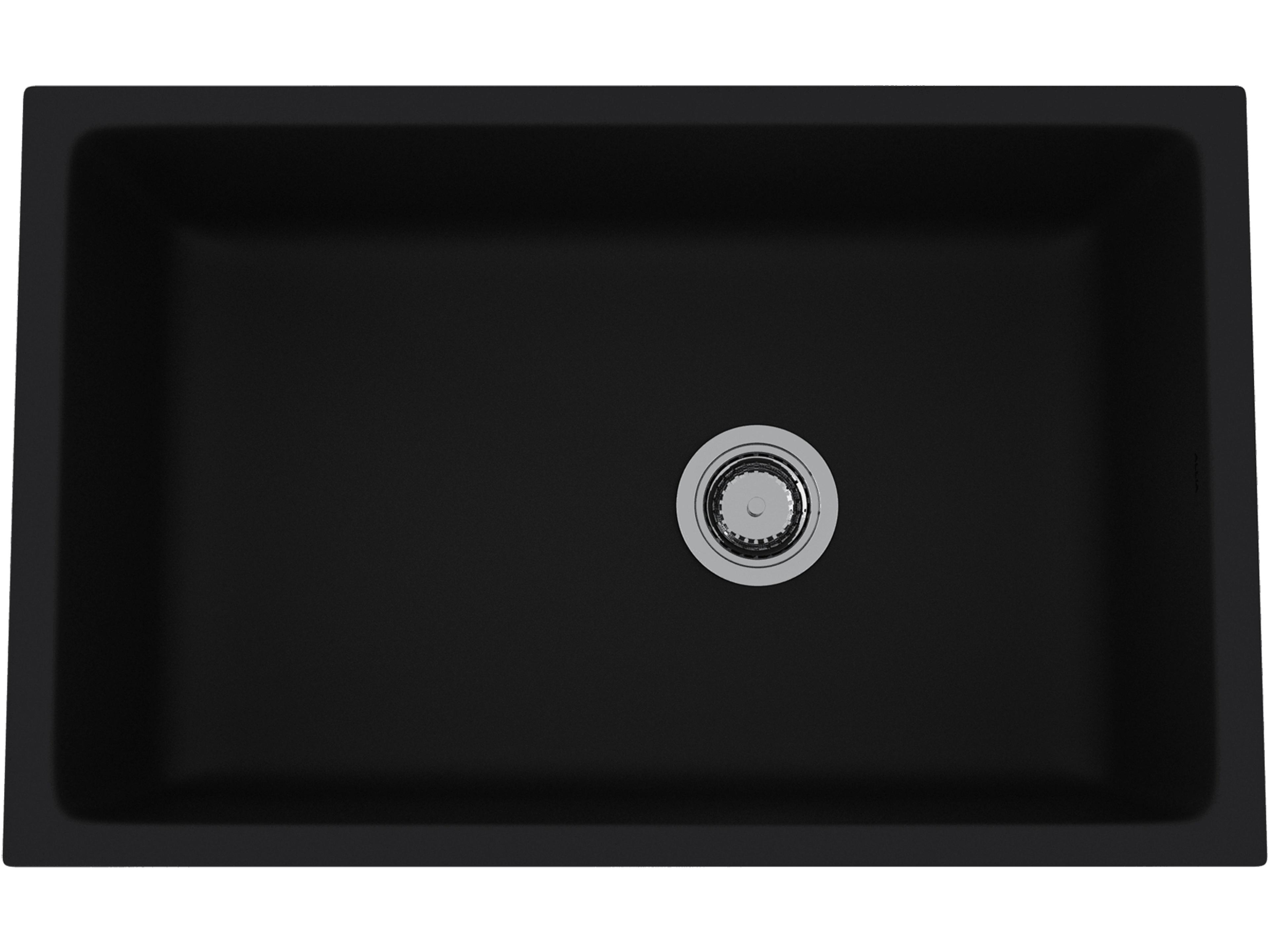 Allia 31 Single Bowl Undermount Fireclay Kitchen Sink In Matte Black