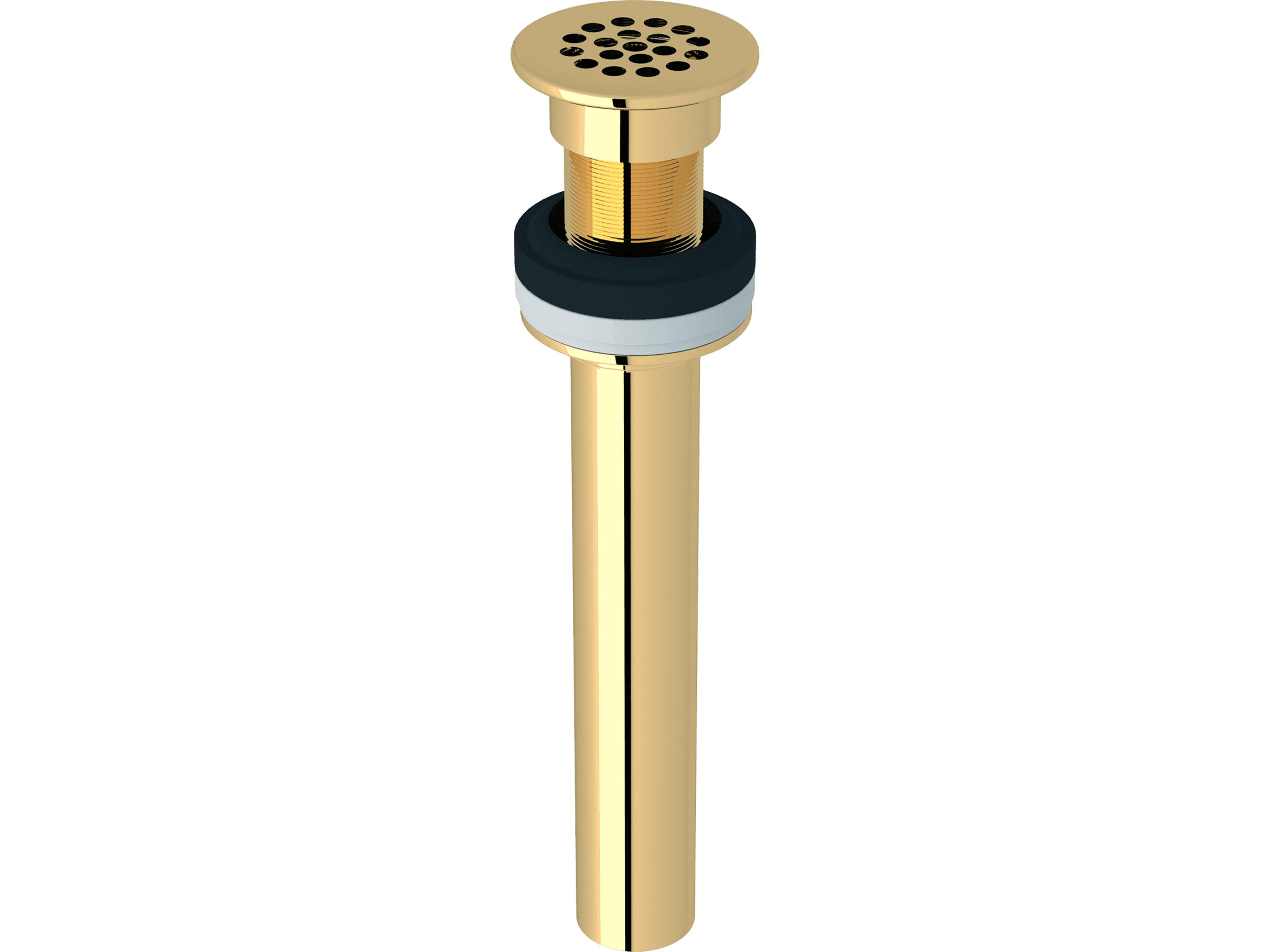 Unlacquered Brass Grid Drain Non Slotted Without Overflow Holes