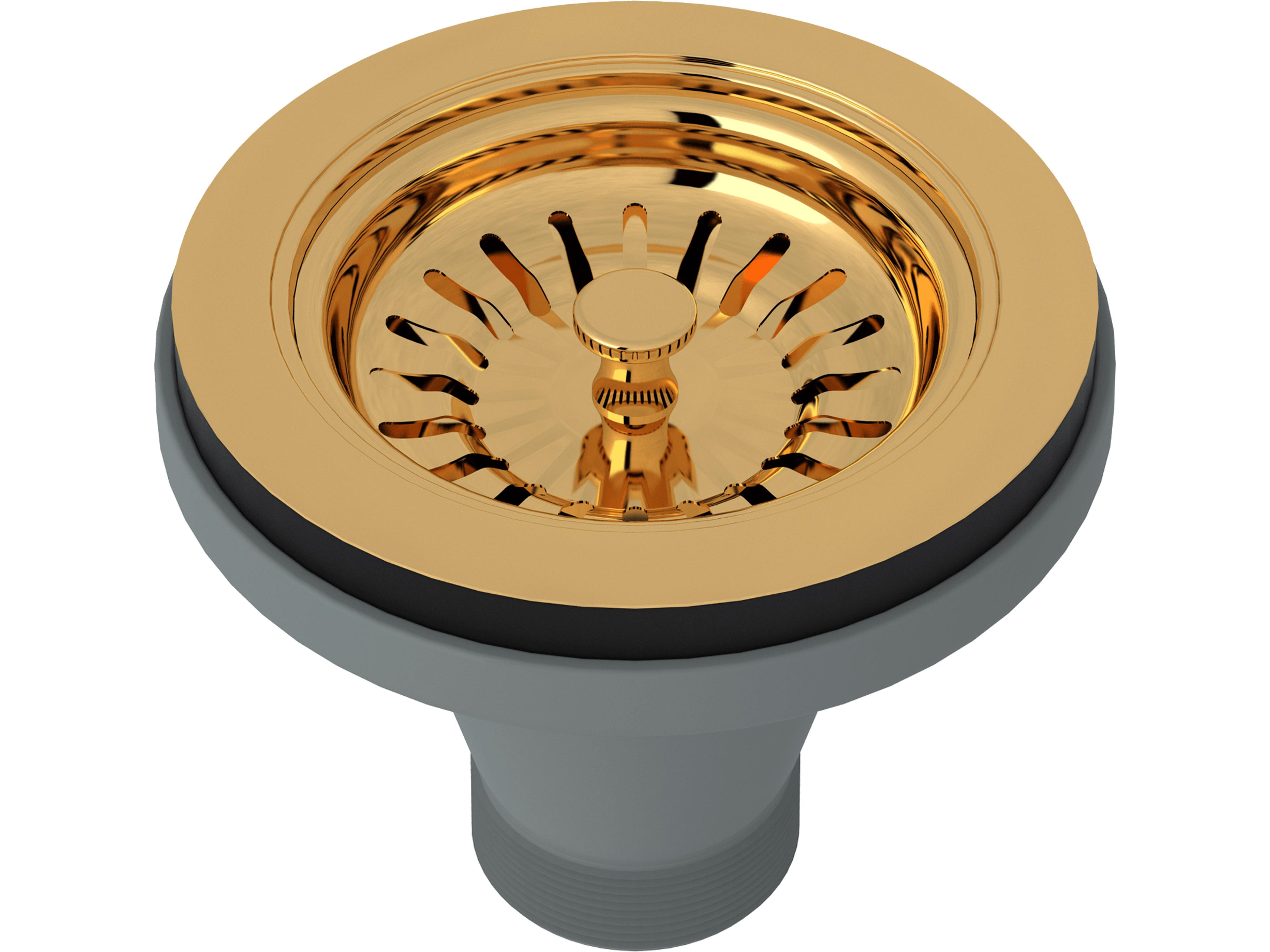 Basket Strainer Without Pop-Up In Italian Brass Manual Operation