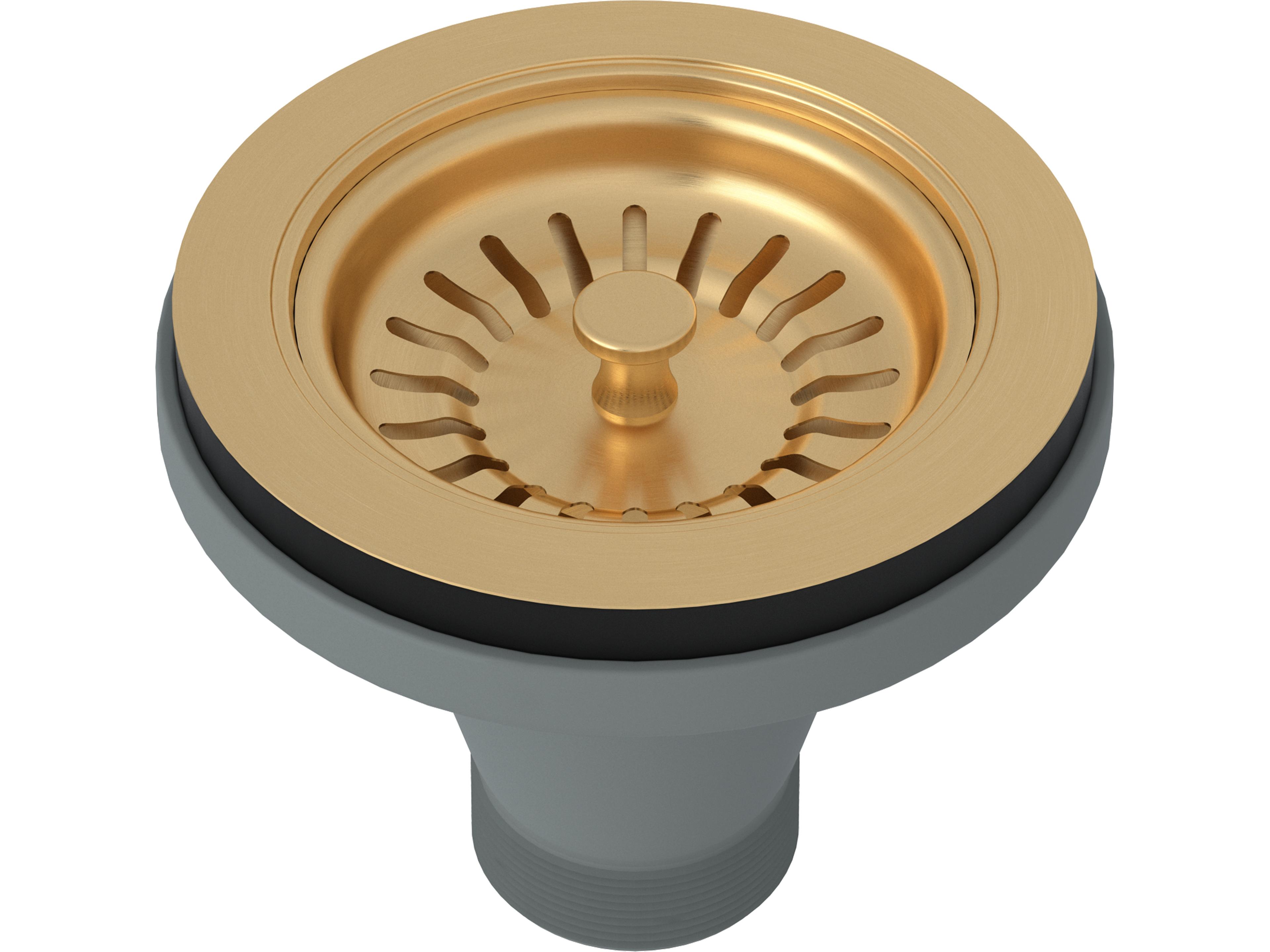 Satin English Gold Manual Basket Strainer