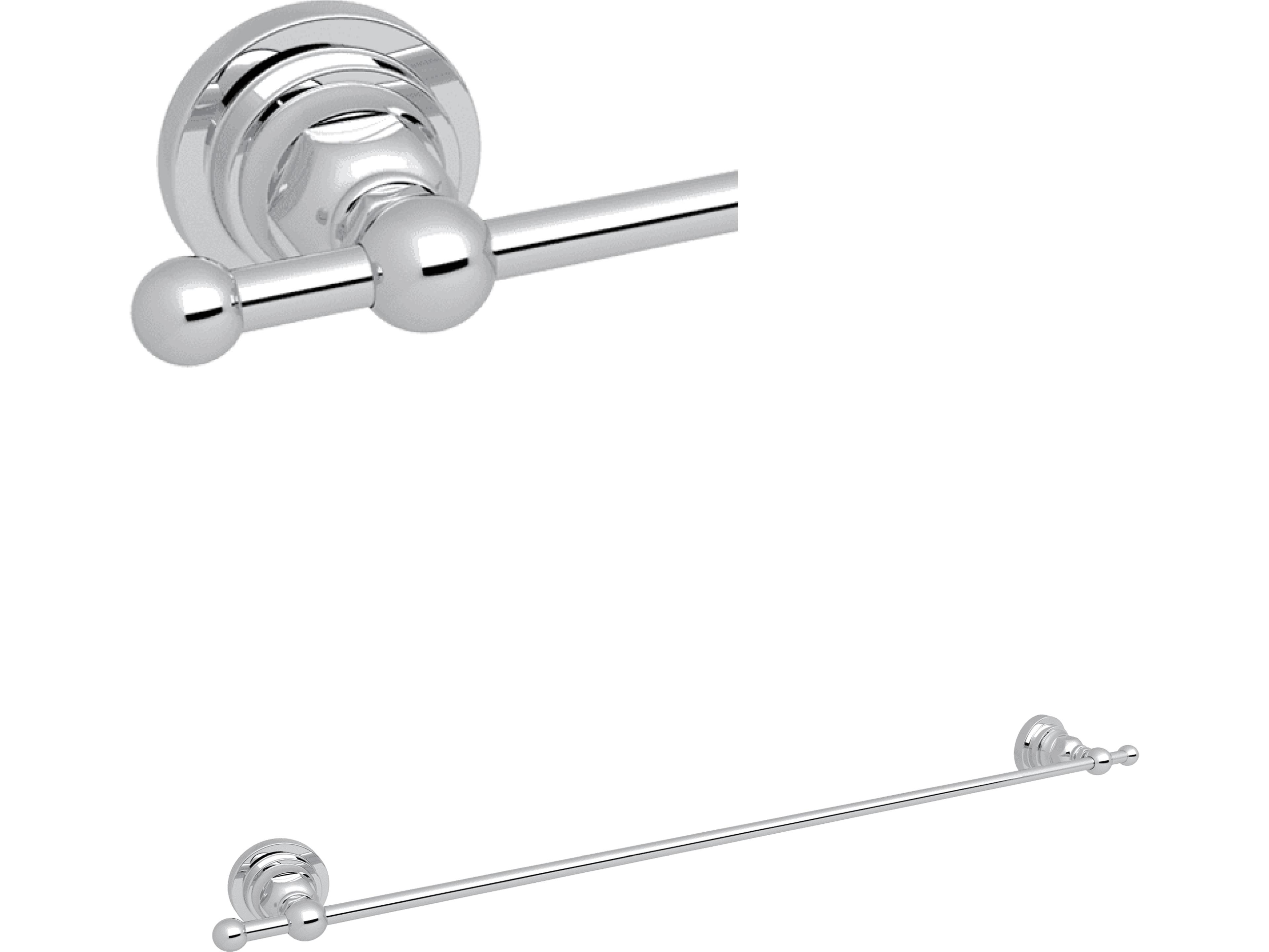 San Giovanni Single Towel Bar Rail In Polished Chrome