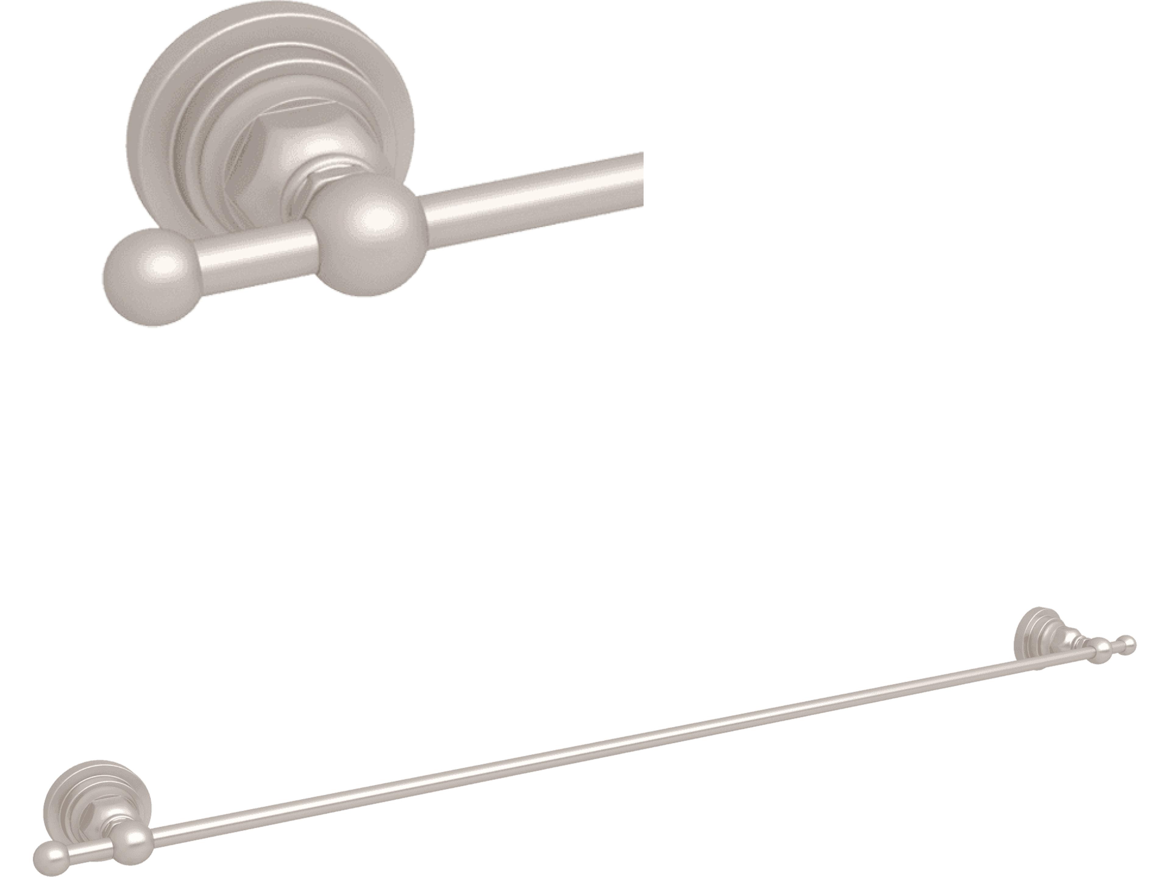 San Giovanni Single Towel Bar Rail In Satin Nickel