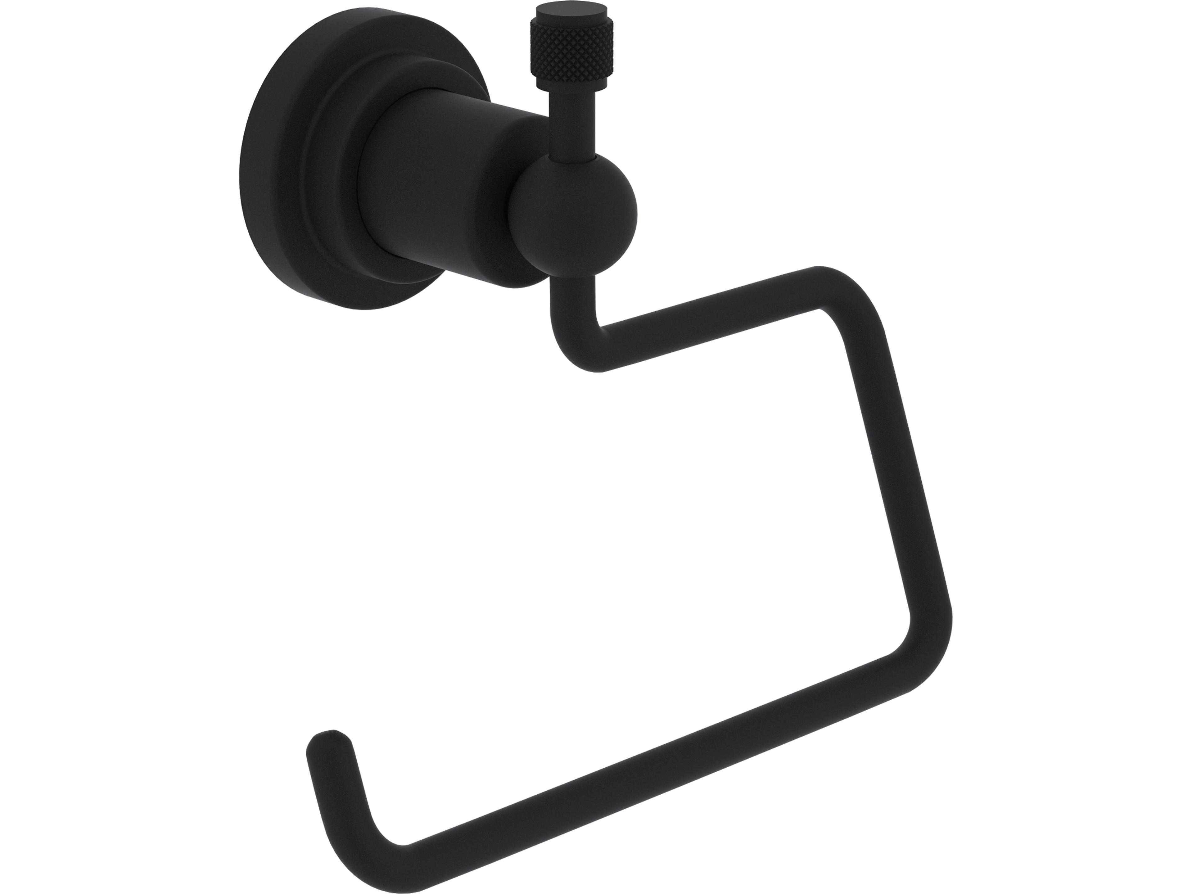 Campo Bath Wall Mounted Hook Or Open Single Toilet Paper Tp Holder In Matte Black