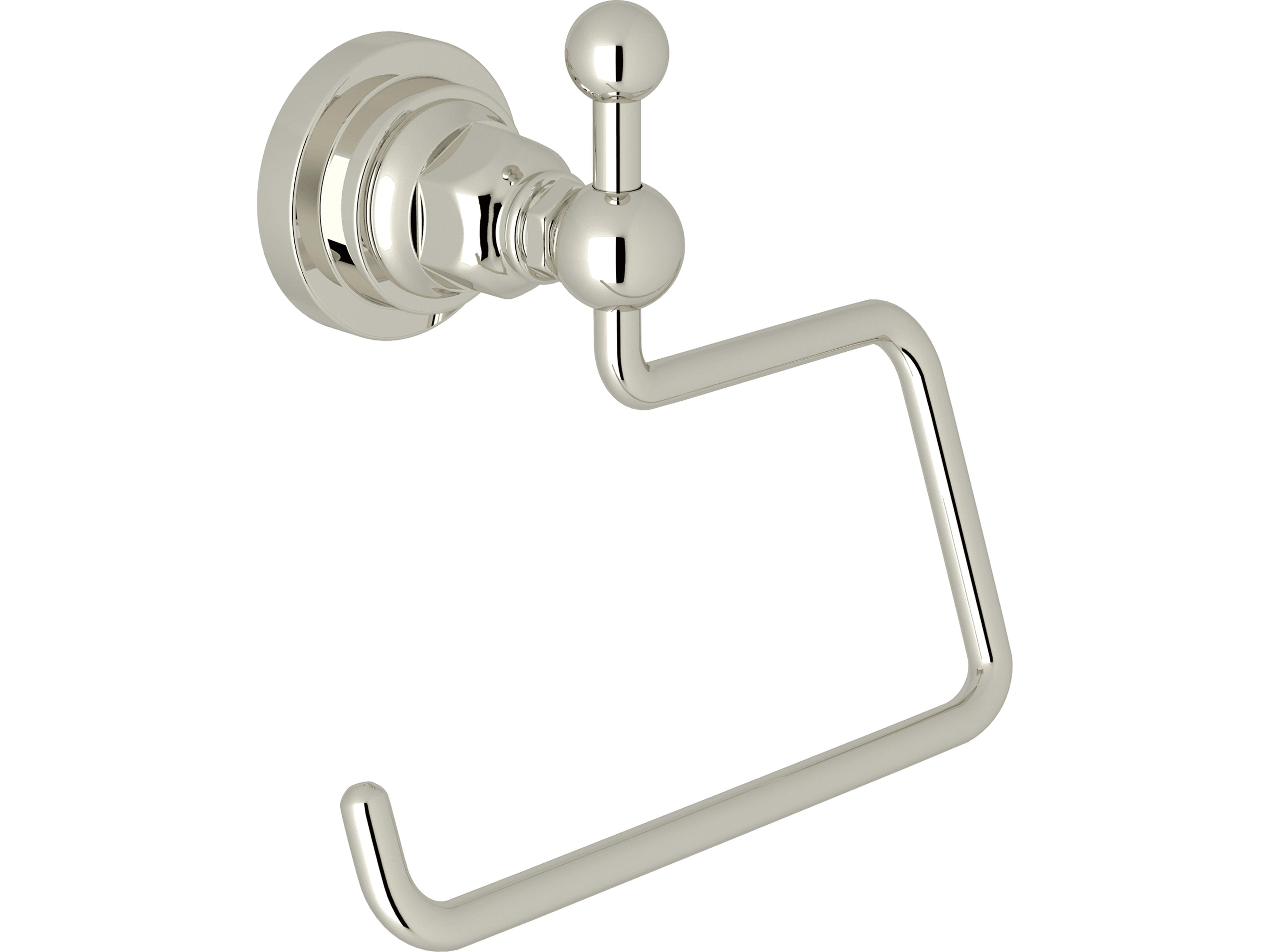 San Giovanni Wall Mounted Hook Or Open Single Toilet Paper Tp Holder In Polished Nickel