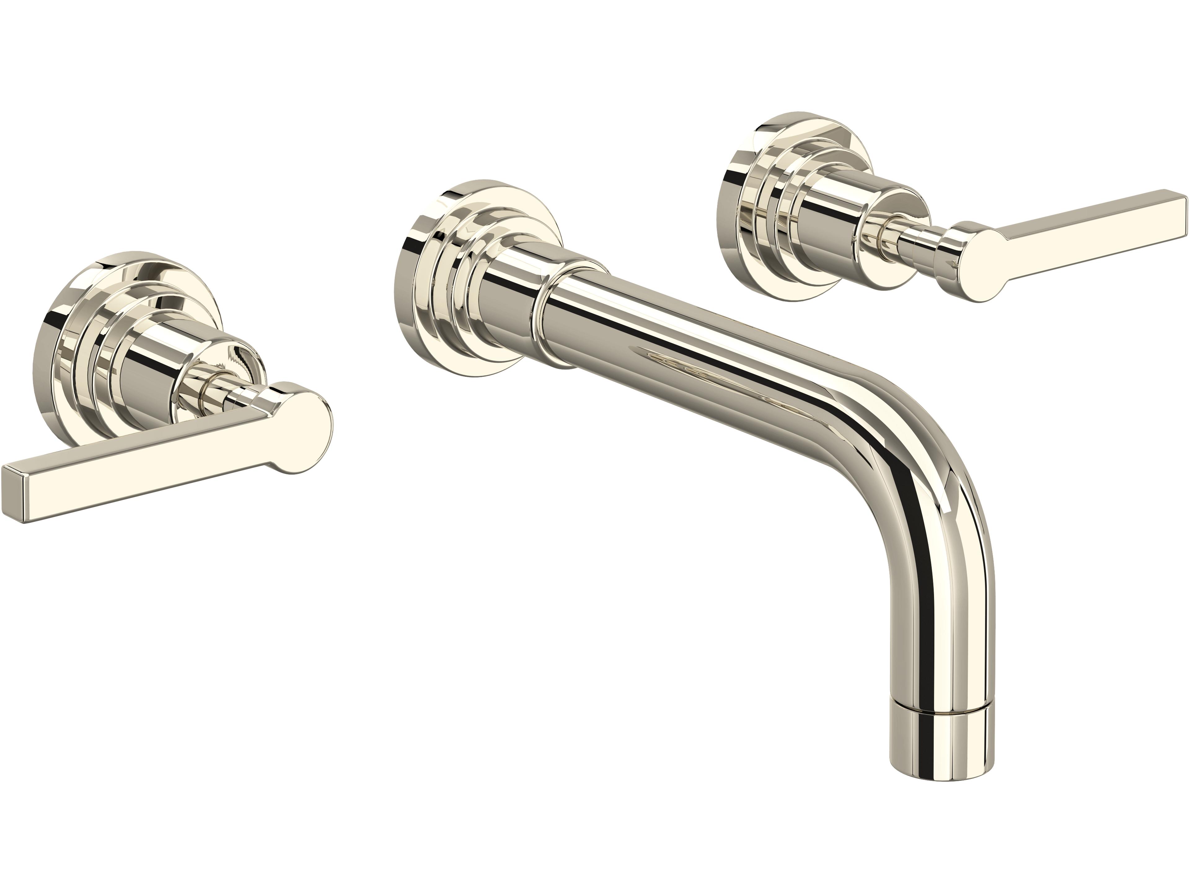 Lombardia Bath Trim Set Only With No Rough Valve Body To Wall Mounted Three Hole Widespread Lavatory Faucet Mixer Set