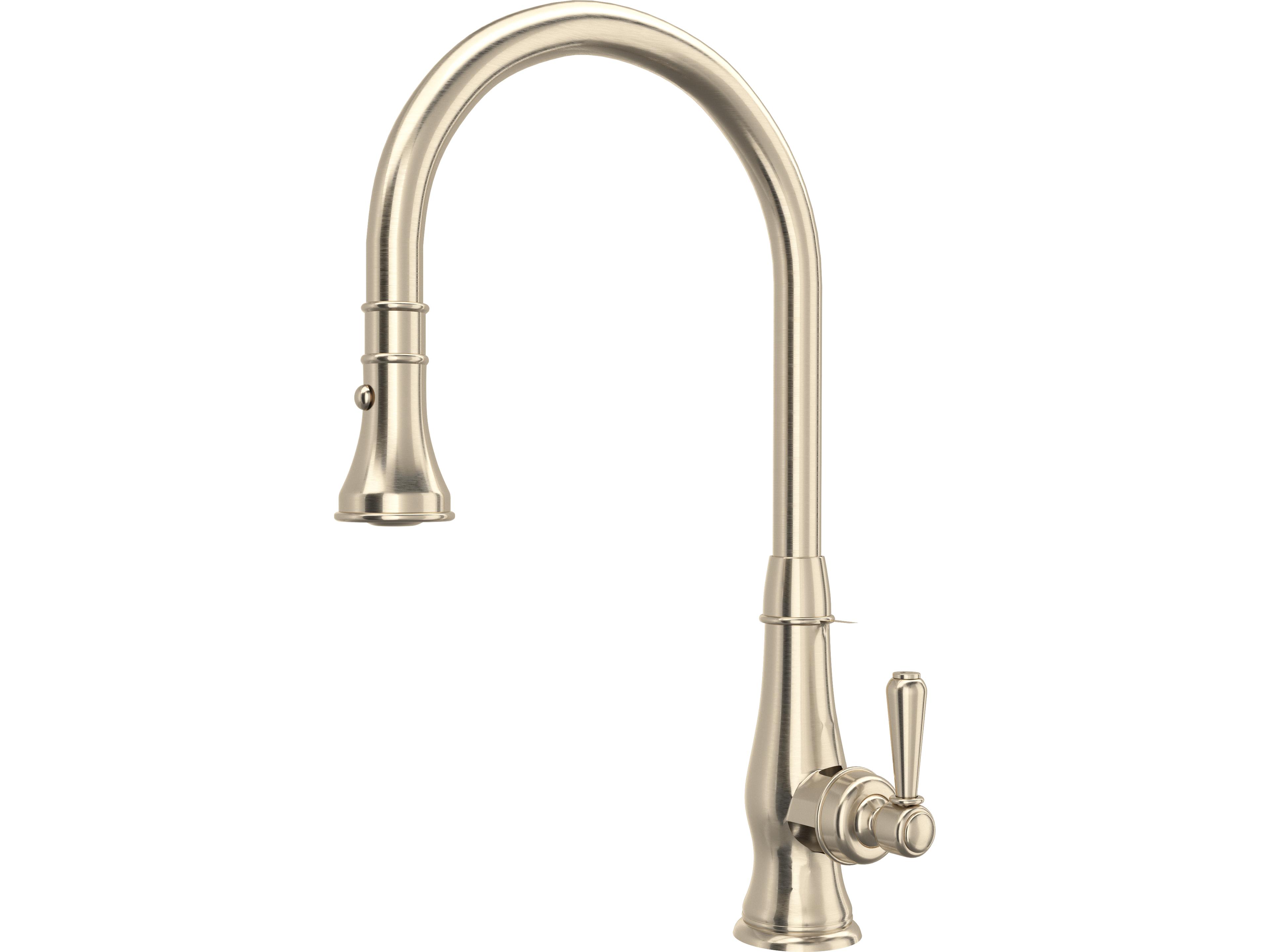 Patrizia Single Hole Pulldown Kitchen Faucet In Satin Nickel