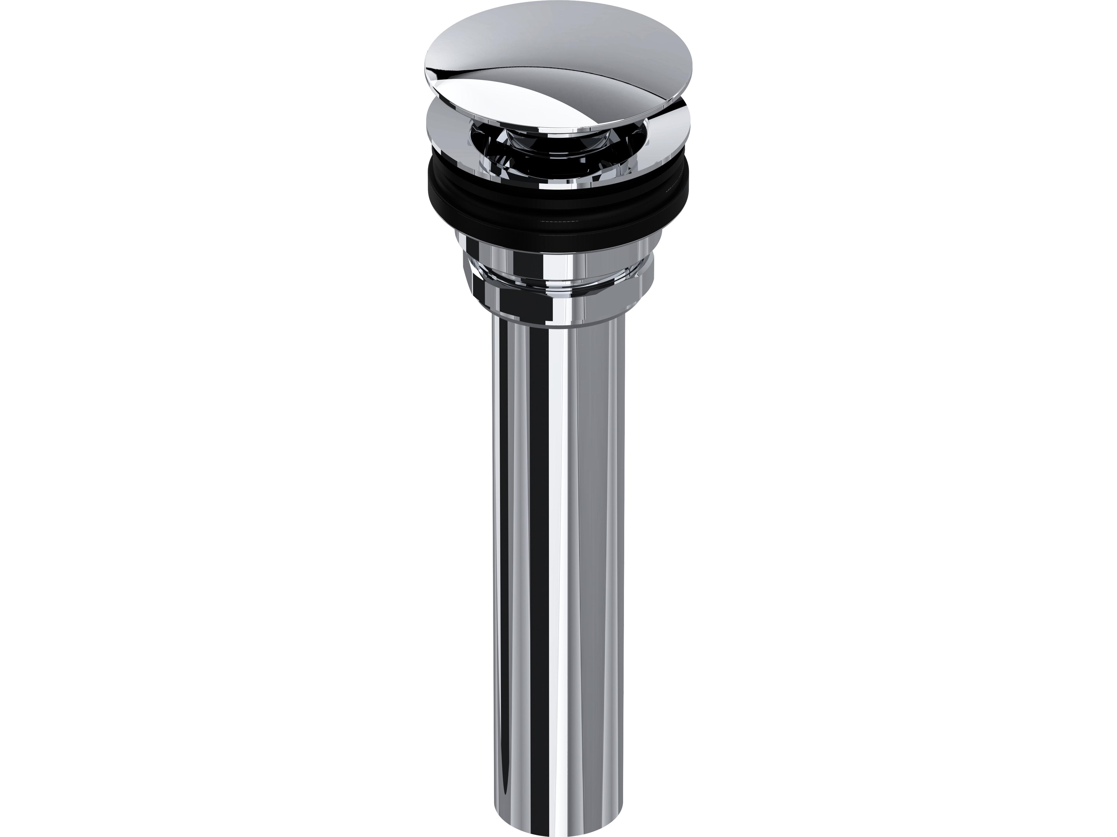 Polished Chrome Universal Push Drain