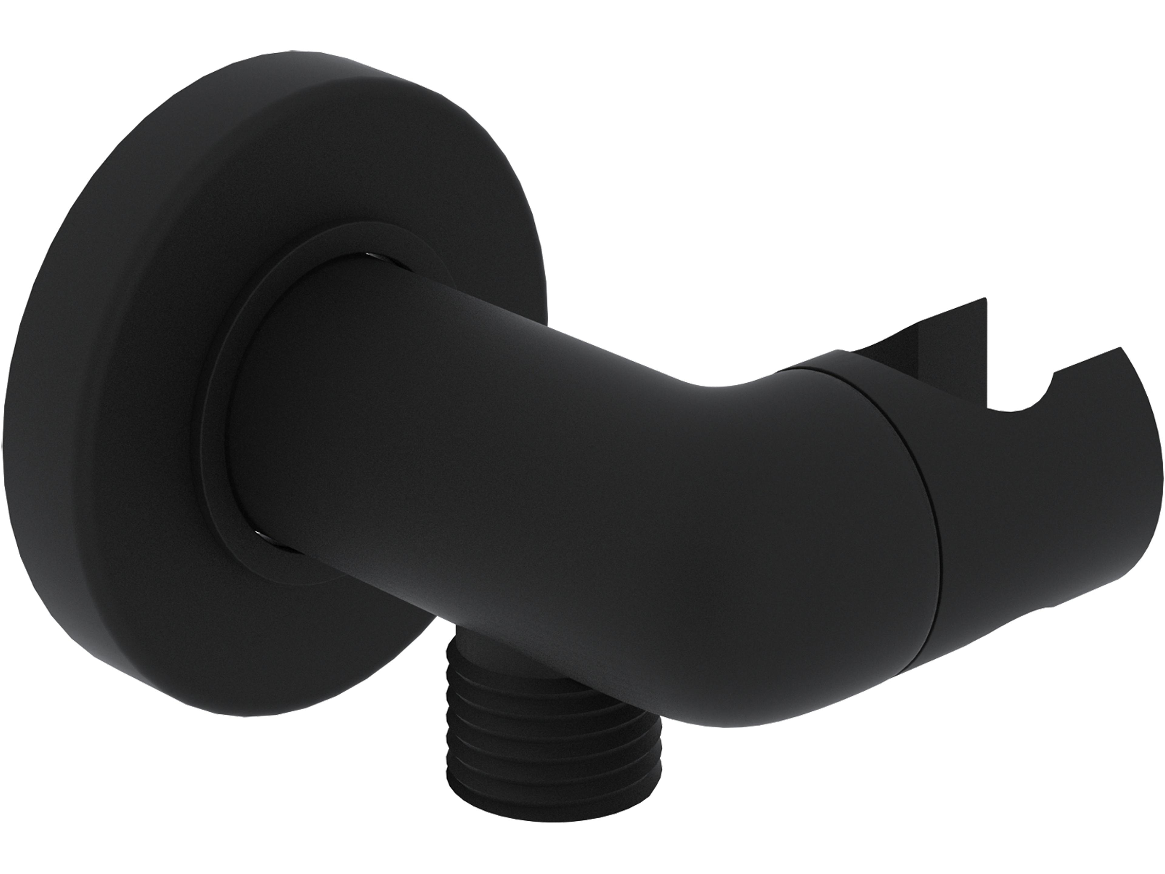 Handshower Holder And Outlet Supply Elbow In Matte Black