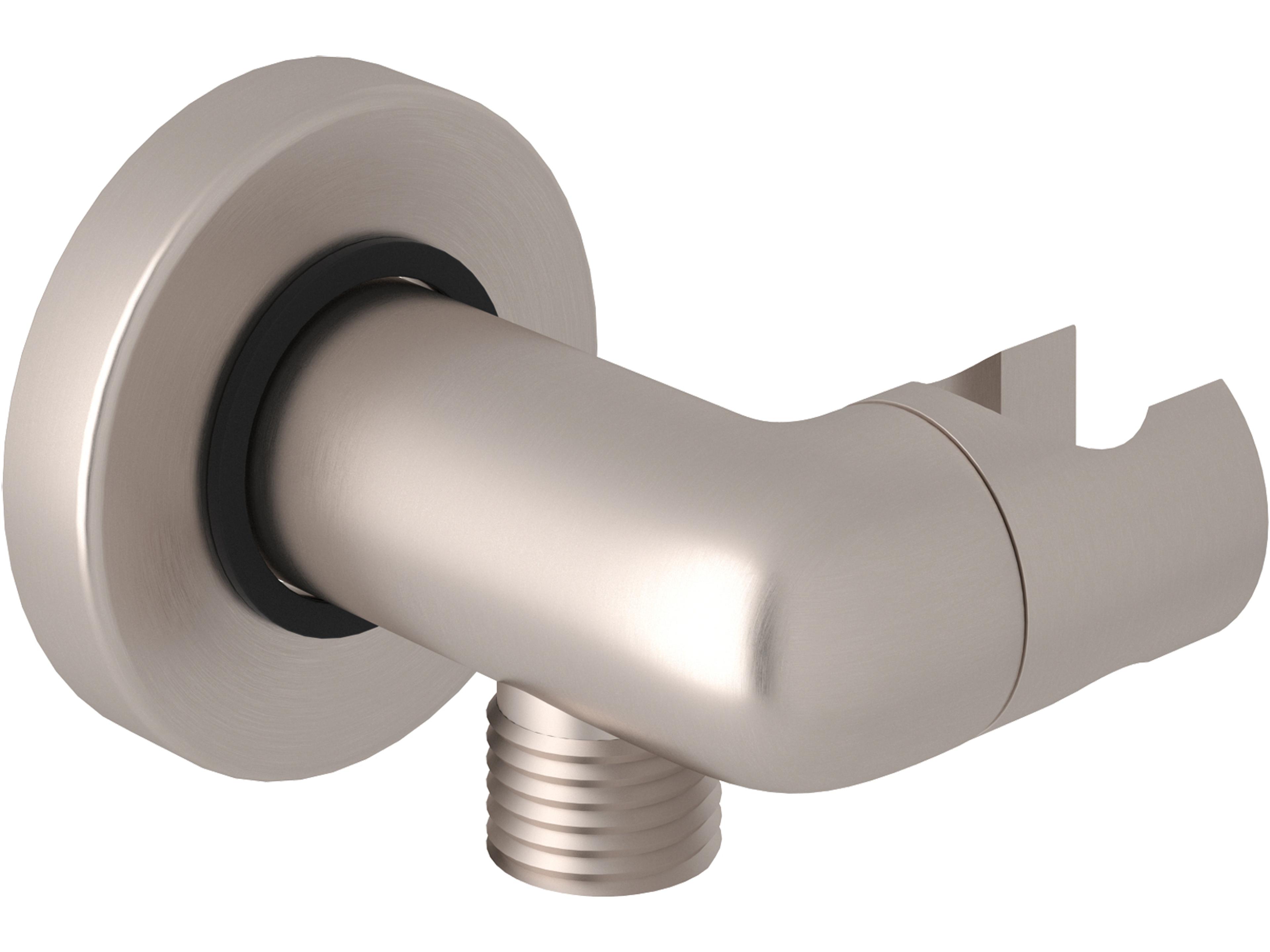 Handshower Holder And Outlet Supply Elbow In Satin Nickel