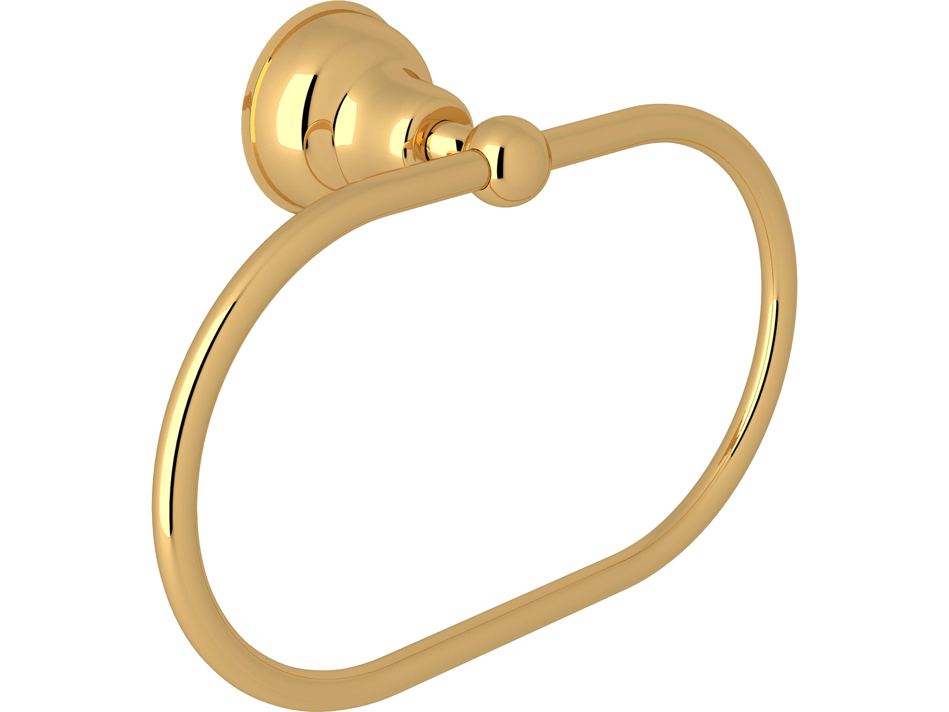 Arcana Towel Ring In Italian Brass