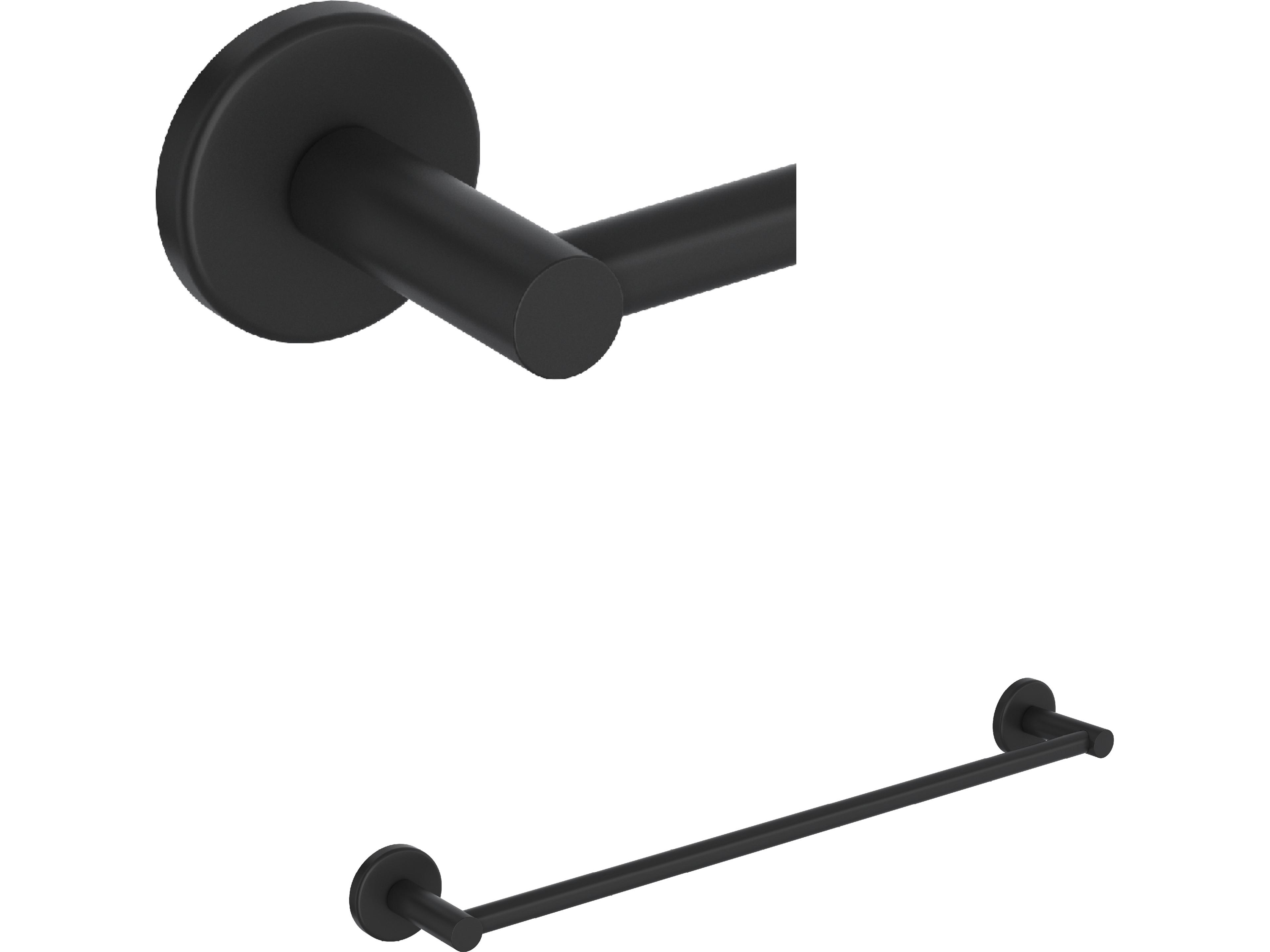 Lombardia Single Towel Bar In Matte Black