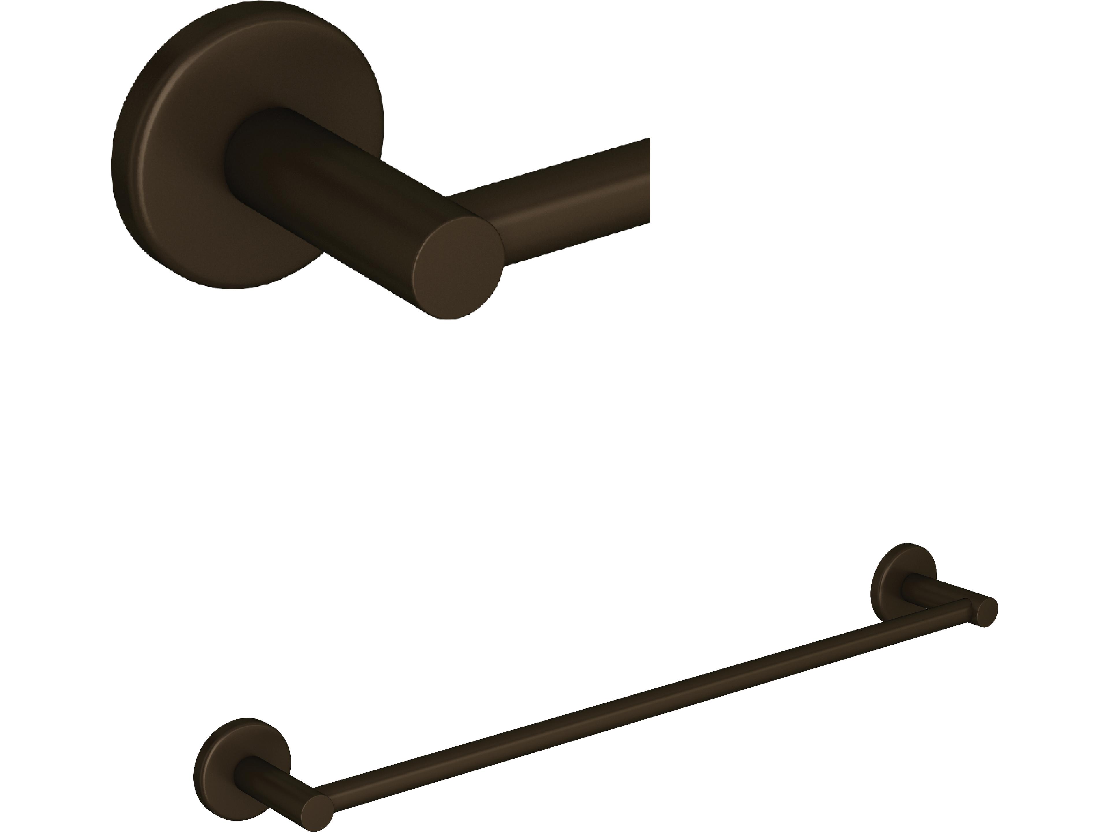 Lombardia Single Towel Bar In Tuscan Brass