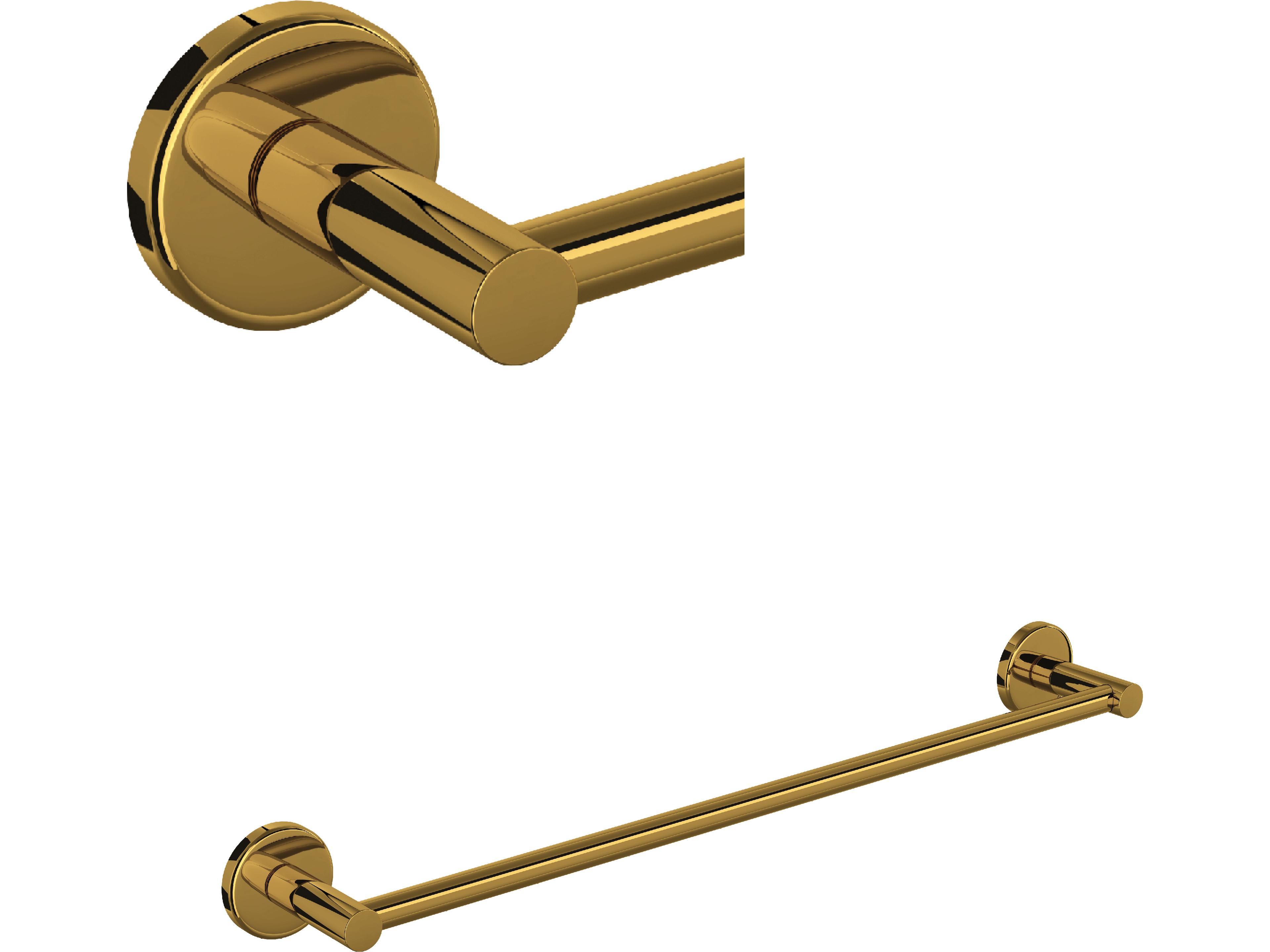Lombardia Single Towel Bar In Unlacquered Brass
