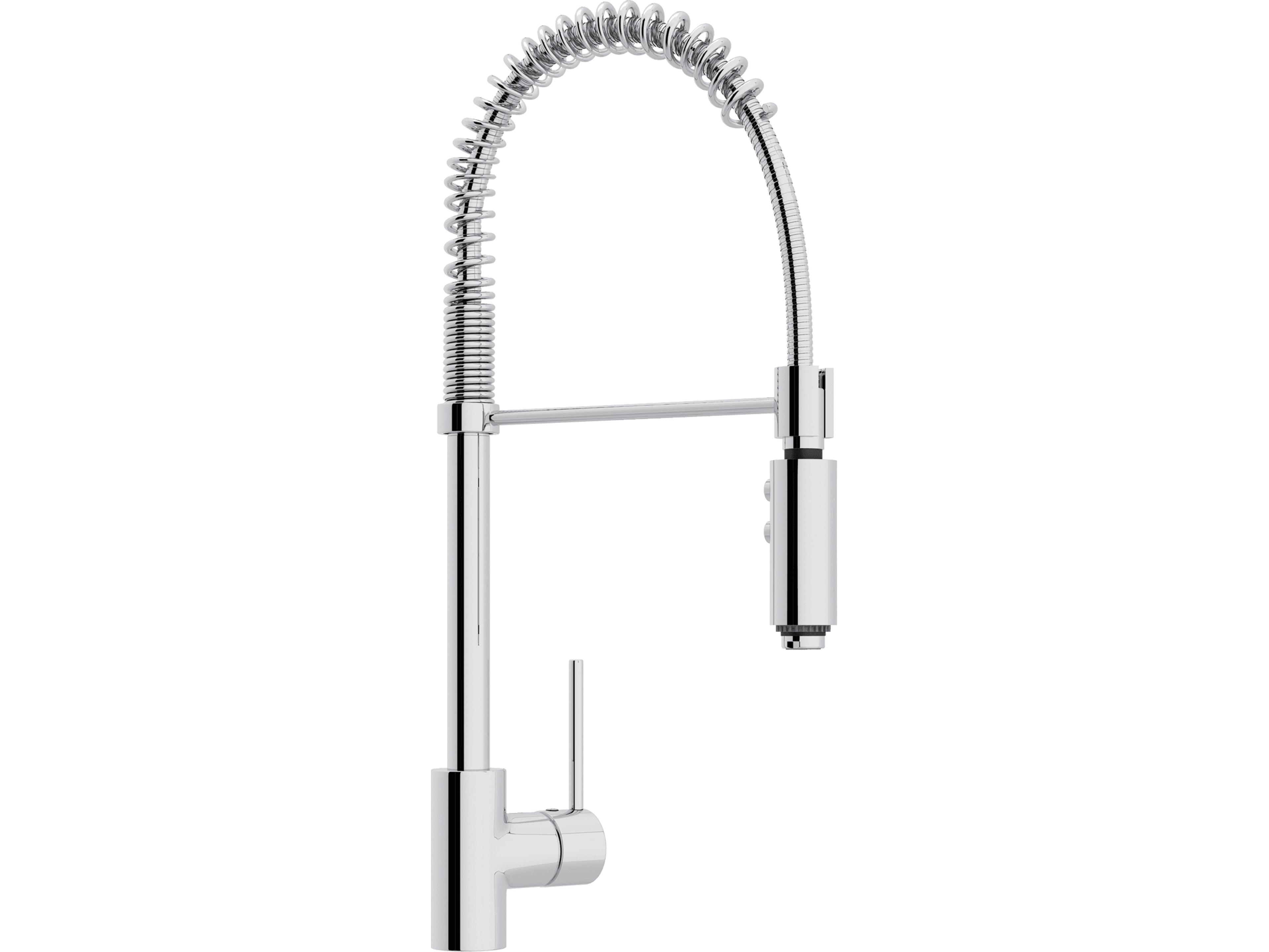 Pirellone Polished Chrome Single Metal Lever Pulldown Kitchen Faucet