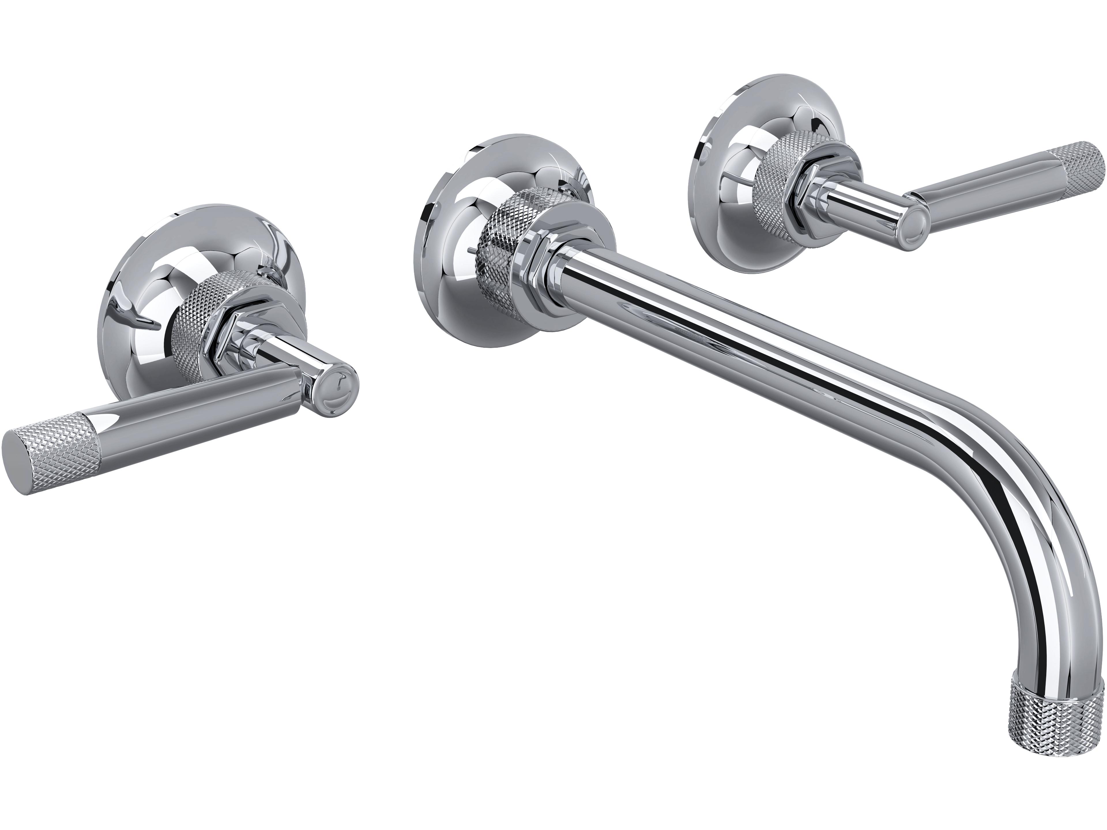 Graceline Polished Chrome Trim Set Only With No Rough Valve Body To Wall Mounted Three Hole Tub Filler