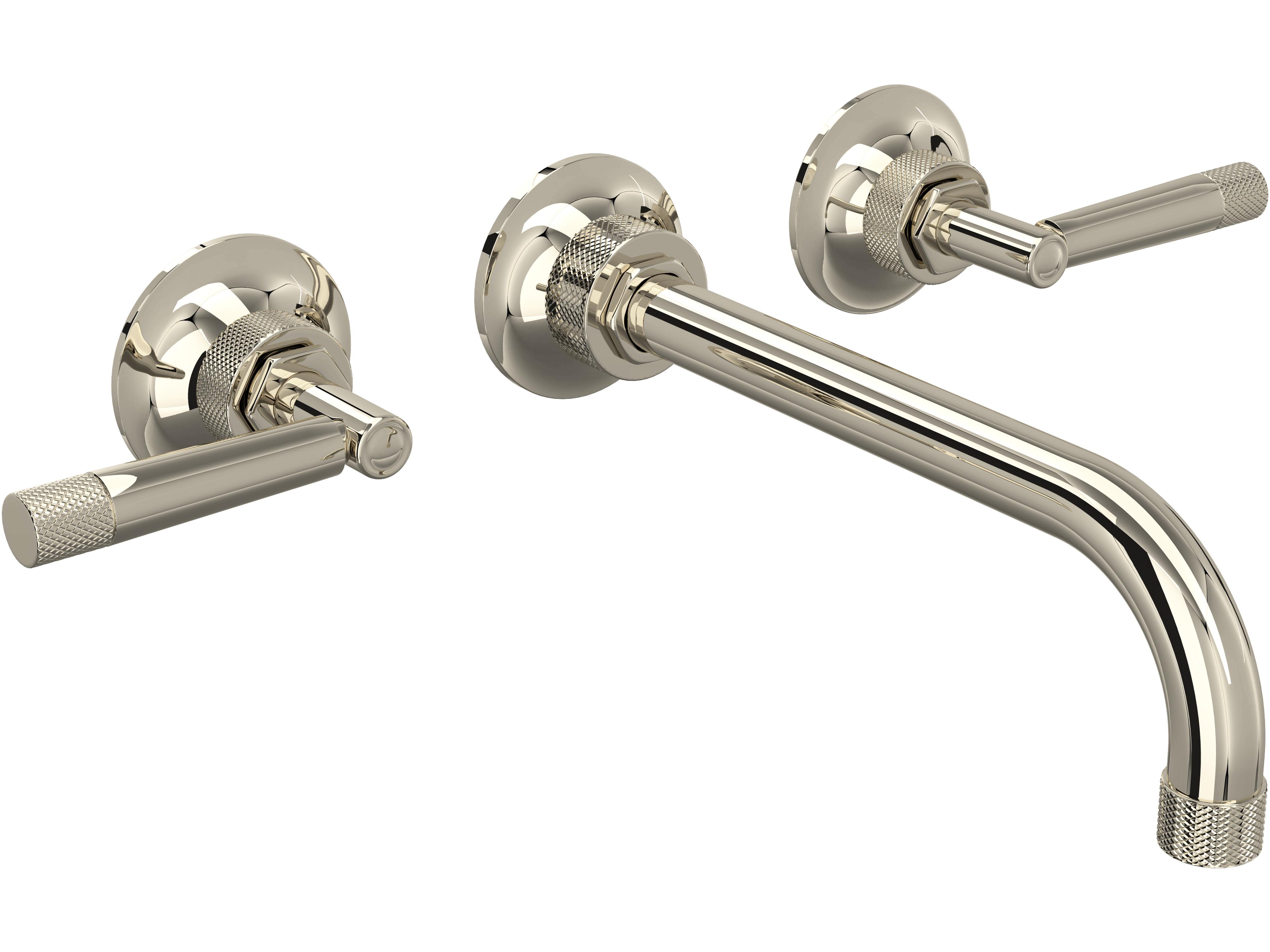 Graceline Polished Nickel Trim Set Only With No Rough Valve Body To Wall Mounted Three Hole Tub Filler