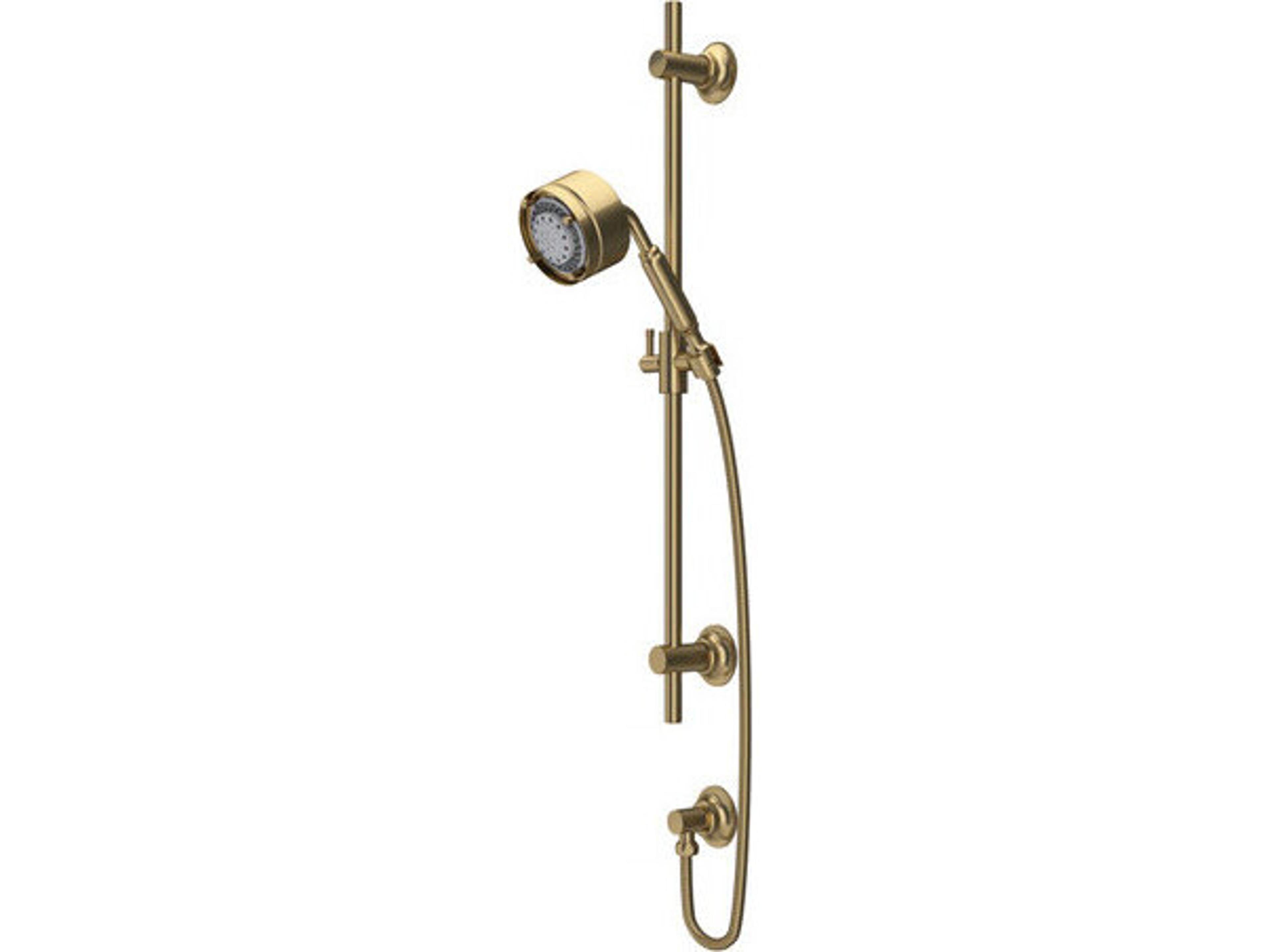 Graceline Antique Gold Handshower Set With 24" Slide Bar And 5-Function