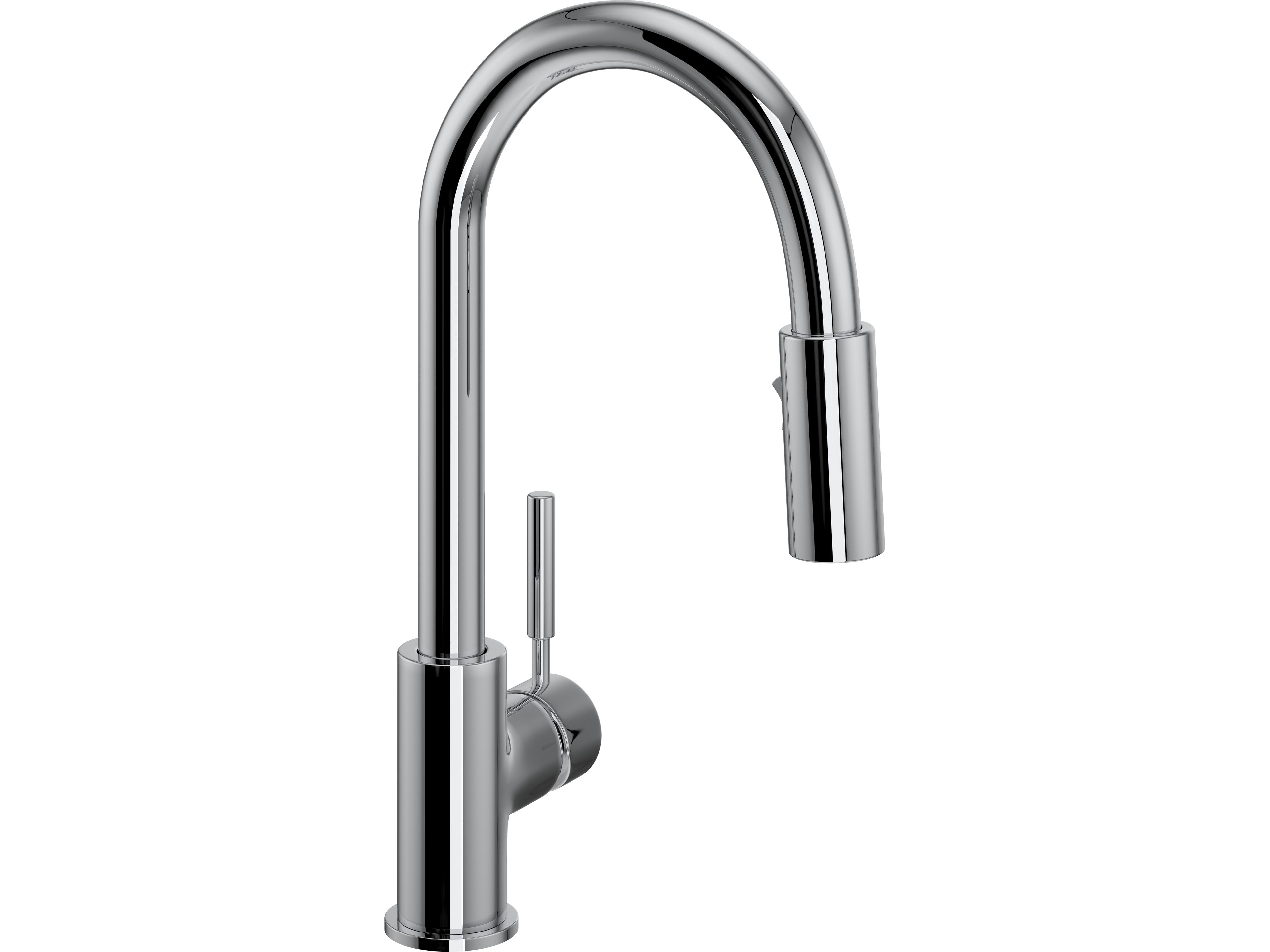 Lux Polished Chrome Pull-Down Kitchen Faucet