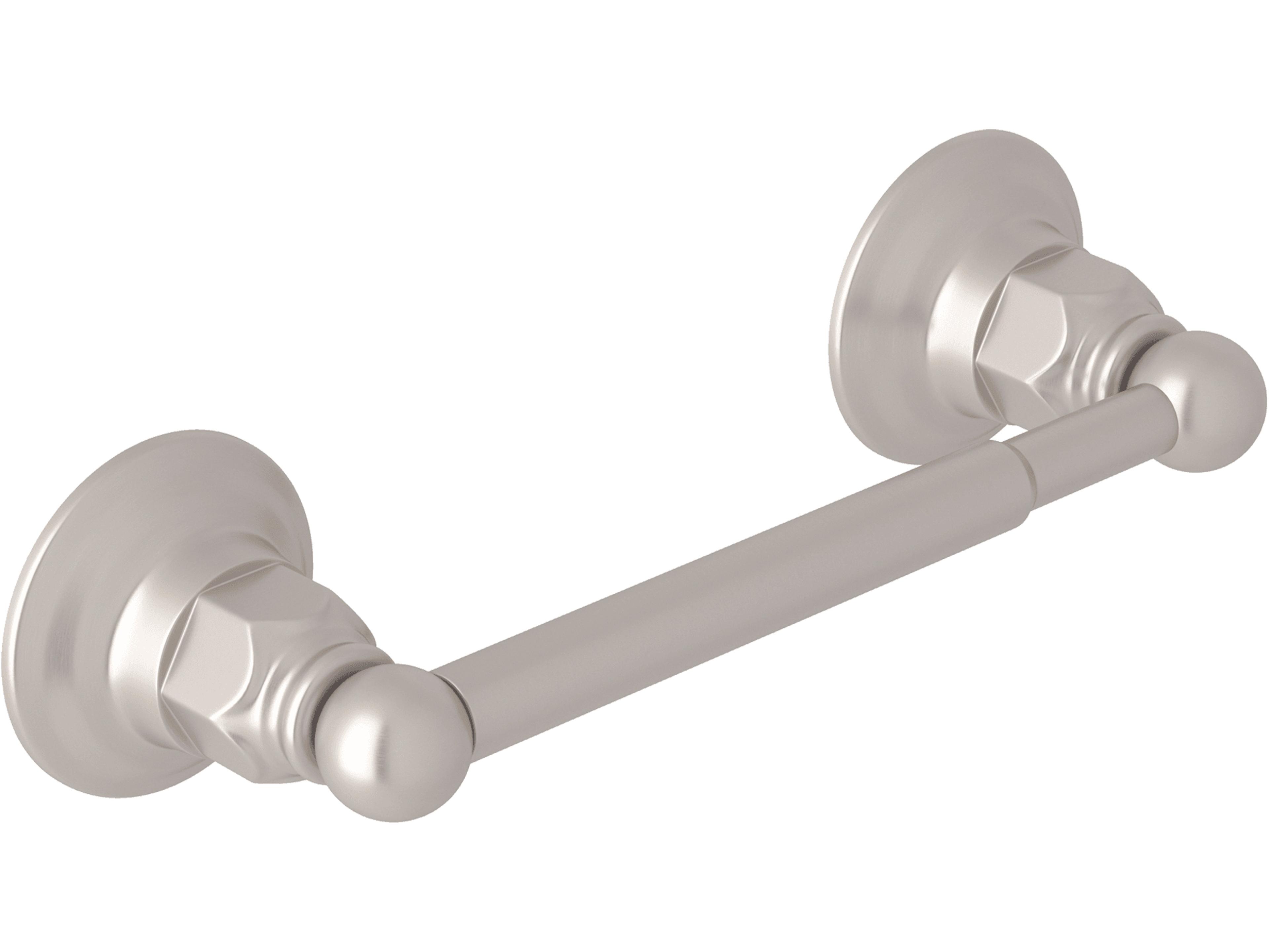 Single Spring Loaded Toilet Paper Holder In Satin Nickel