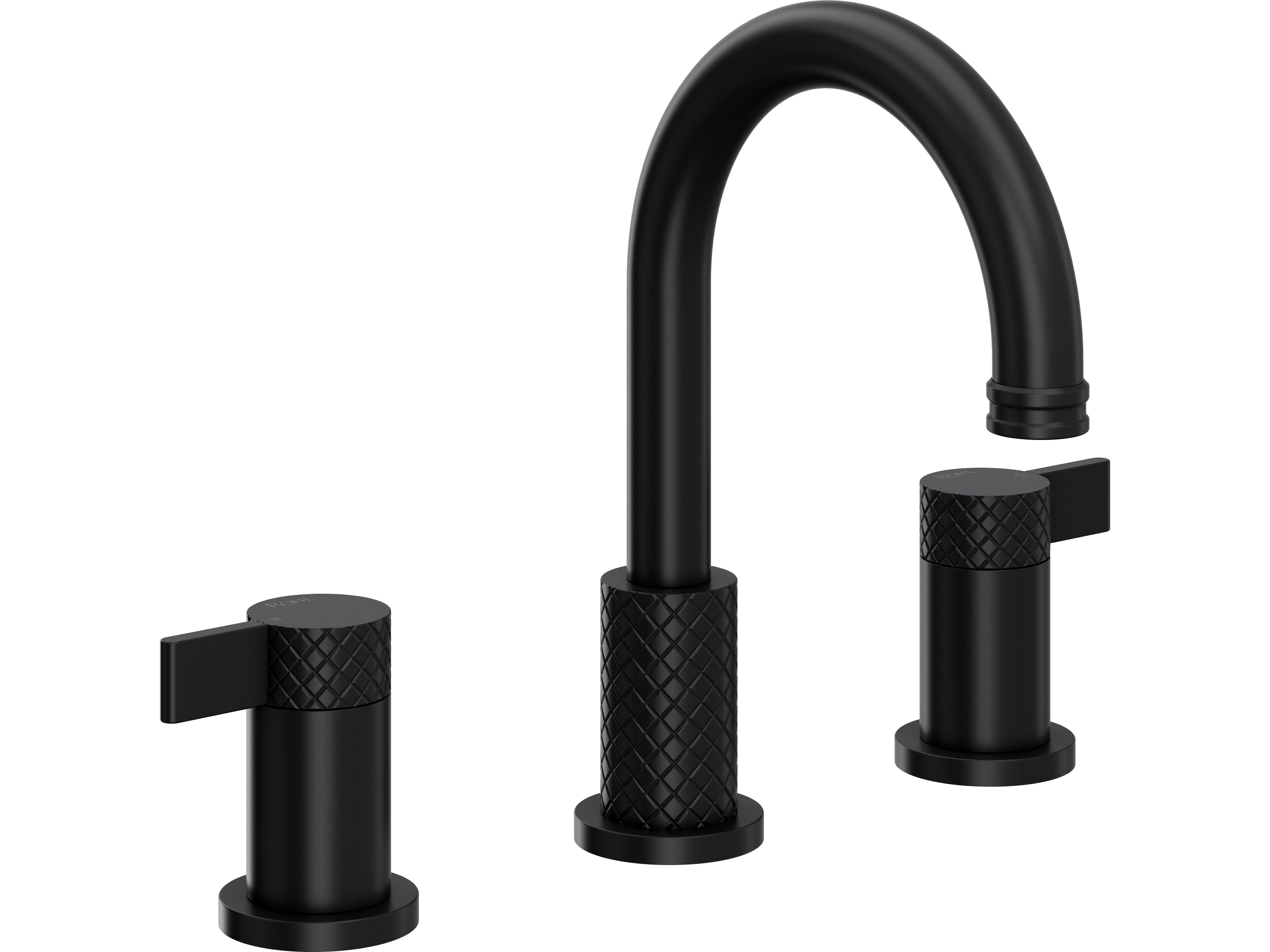 Tenerife Matte Black Widespread Lavatory Faucet with C-Spout