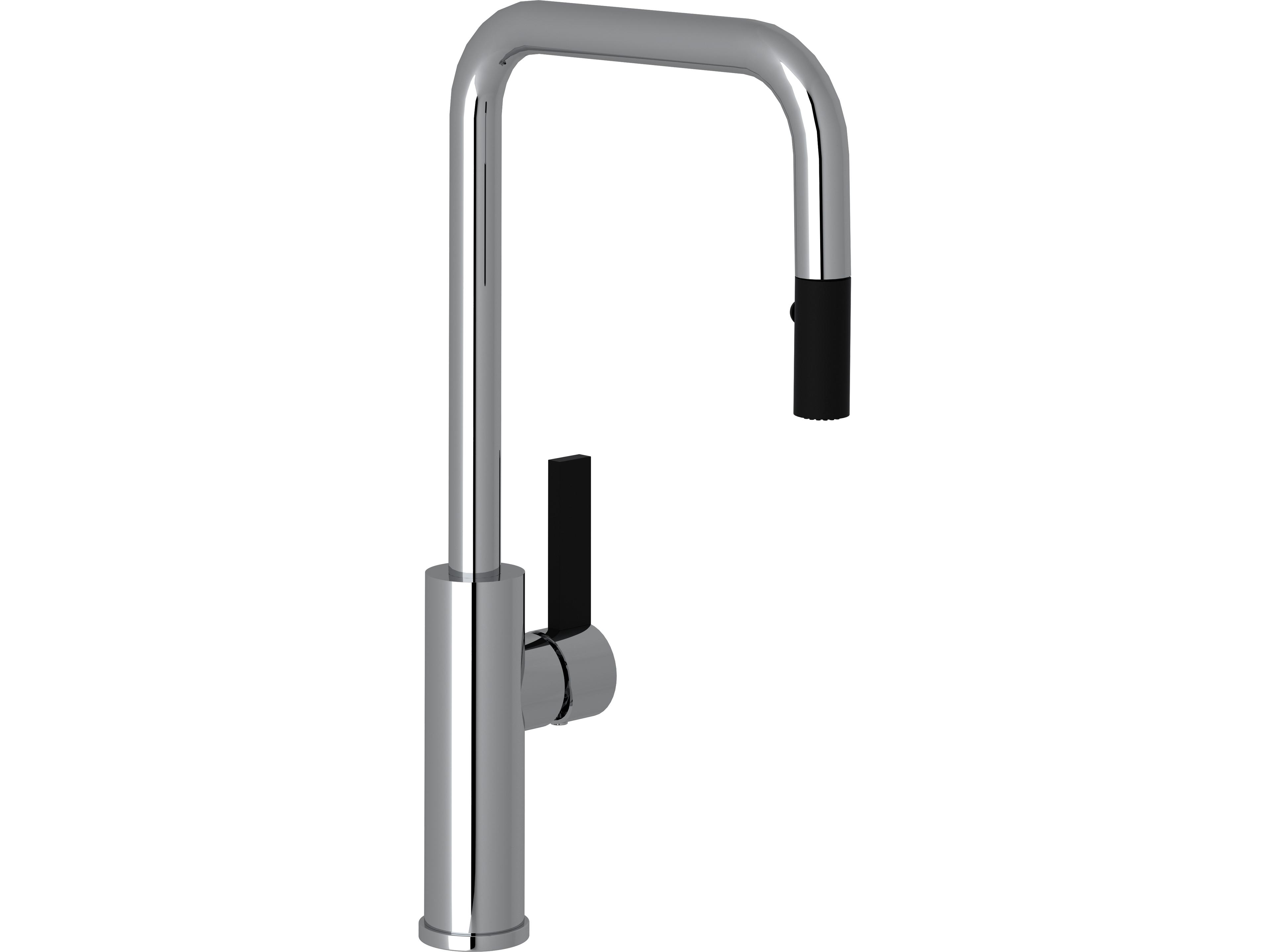 Tuario Polished Chrome Pull-Down Kitchen Faucet with U-Spout